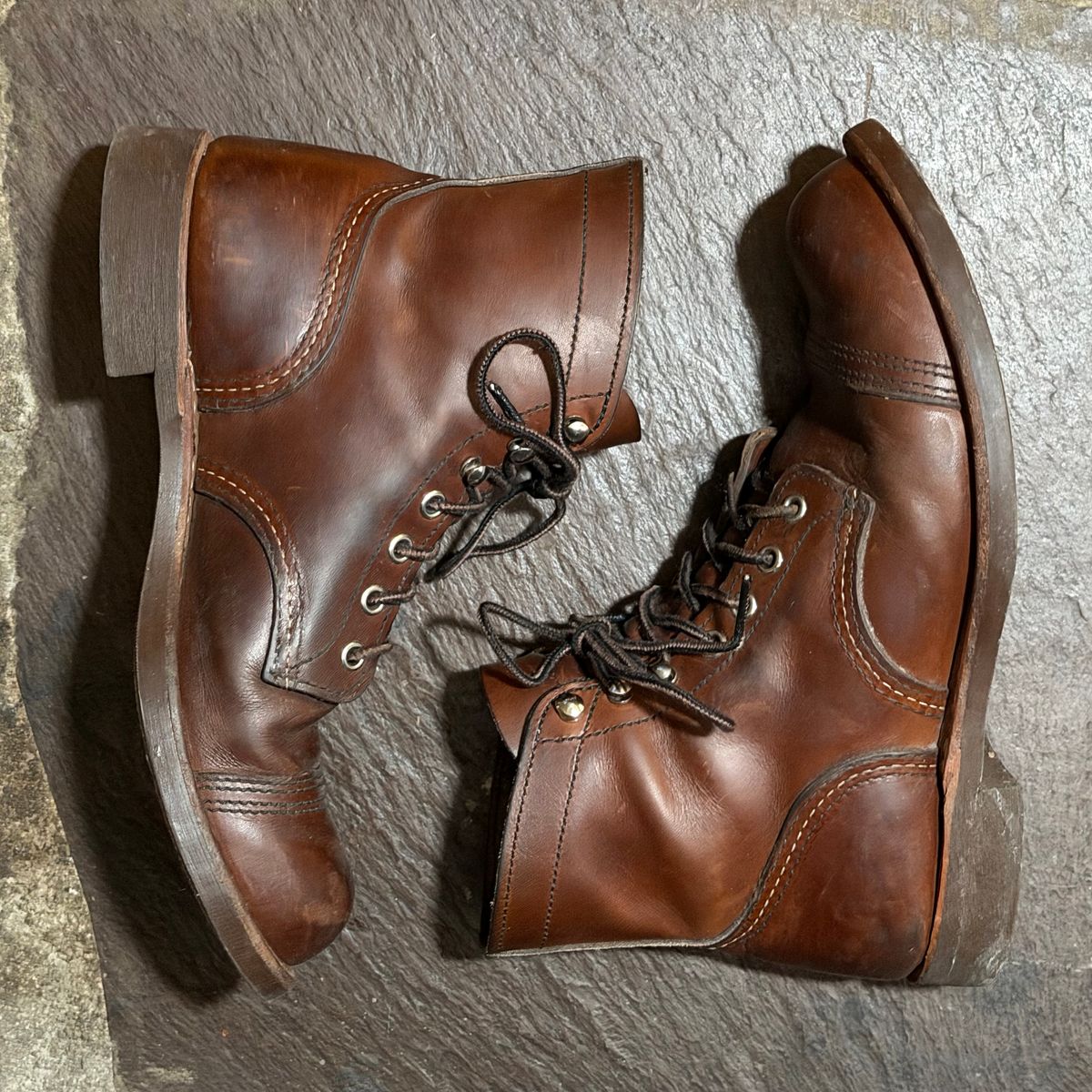 Photo by urban_spelunking on February 3, 2026 of the Red Wing Iron Ranger in S.B. Foot Amber Harness.