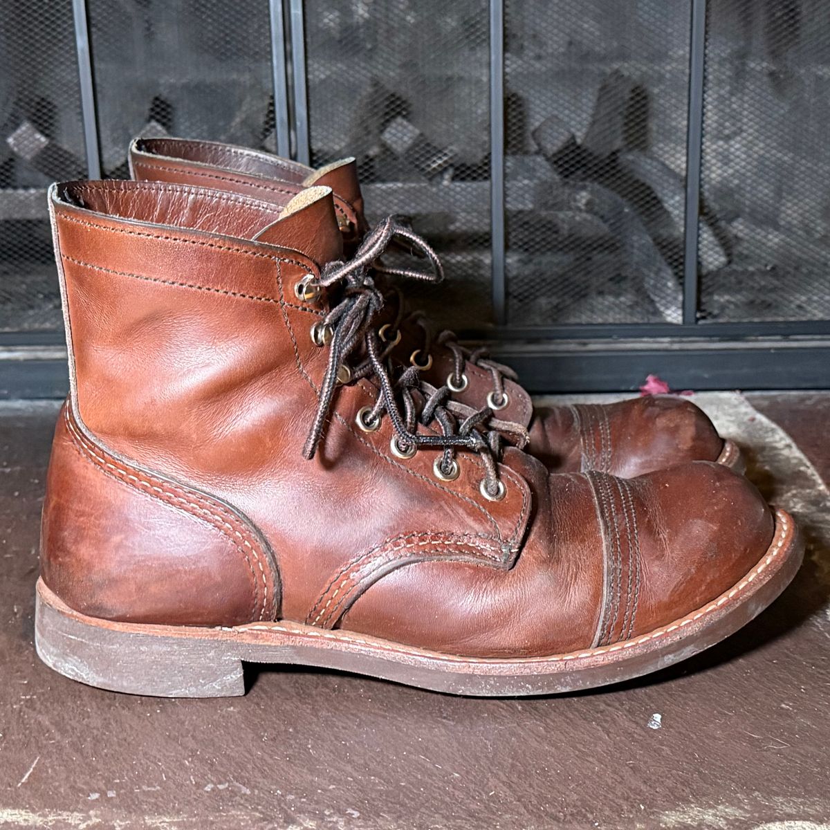 Photo by urban_spelunking on February 3, 2026 of the Red Wing Iron Ranger in S.B. Foot Amber Harness.