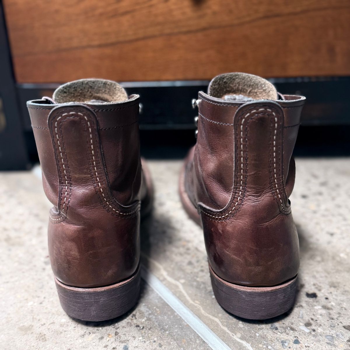 Photo by urban_spelunking on March 5, 2026 of the Red Wing Iron Ranger in S.B. Foot Amber Harness.