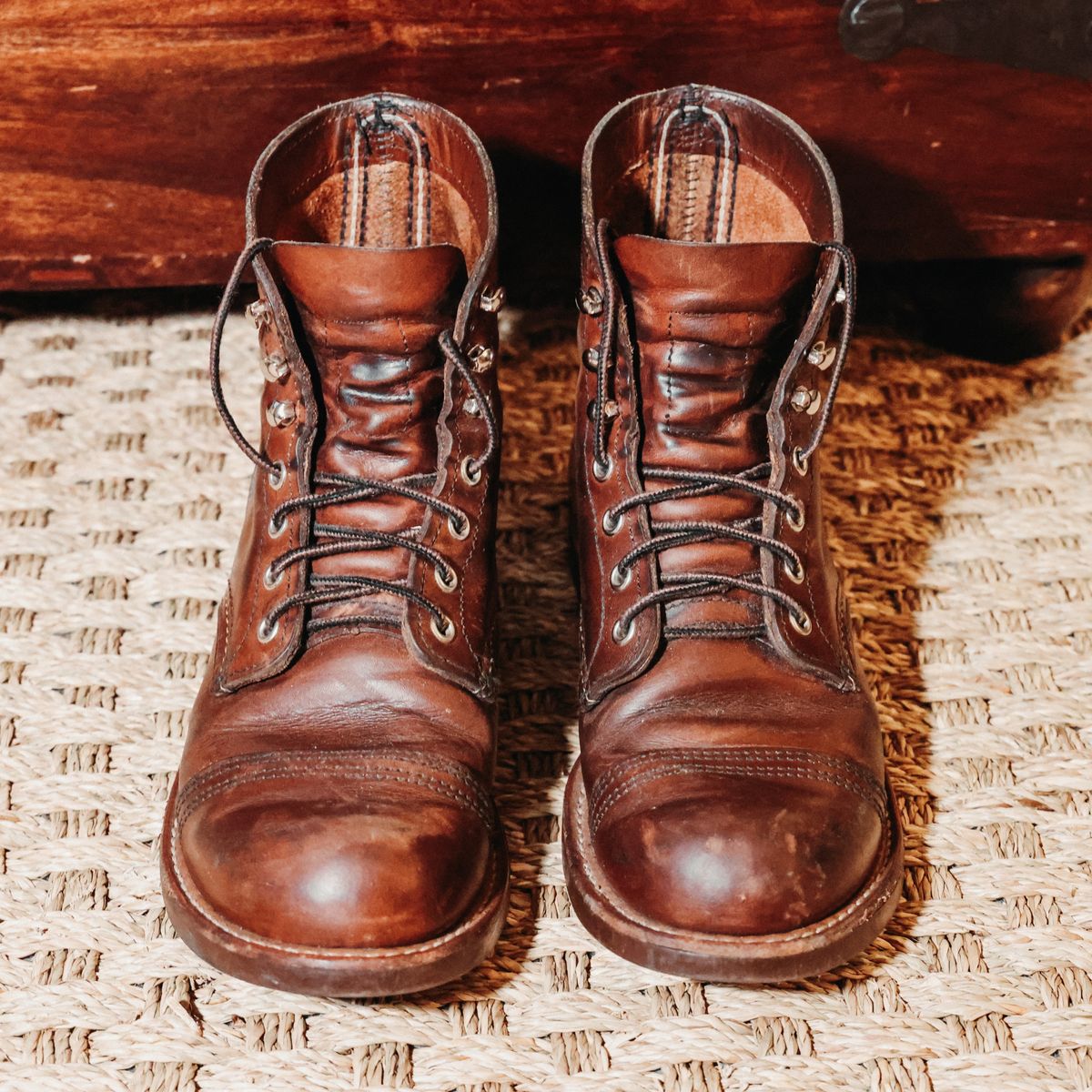 Photo by urban_spelunking on April 5, 2026 of the Red Wing Iron Ranger in S.B. Foot Amber Harness.