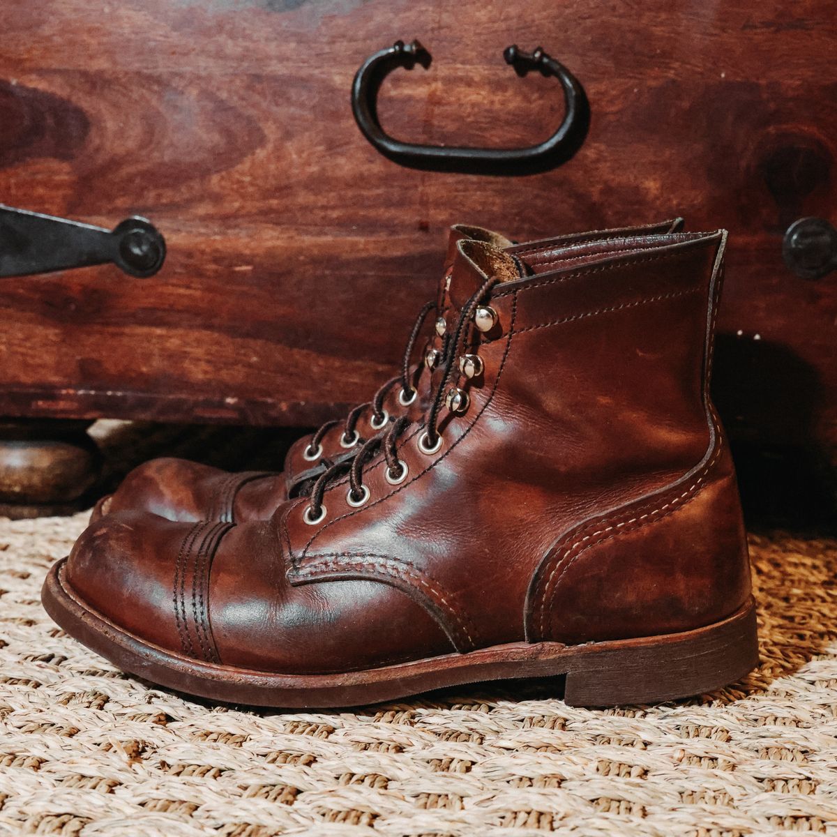 Photo by urban_spelunking on April 5, 2026 of the Red Wing Iron Ranger in S.B. Foot Amber Harness.