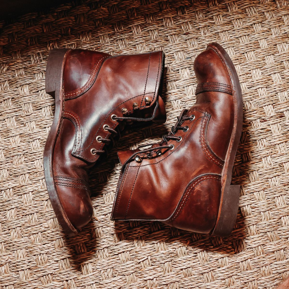 Photo by urban_spelunking on April 5, 2026 of the Red Wing Iron Ranger in S.B. Foot Amber Harness.