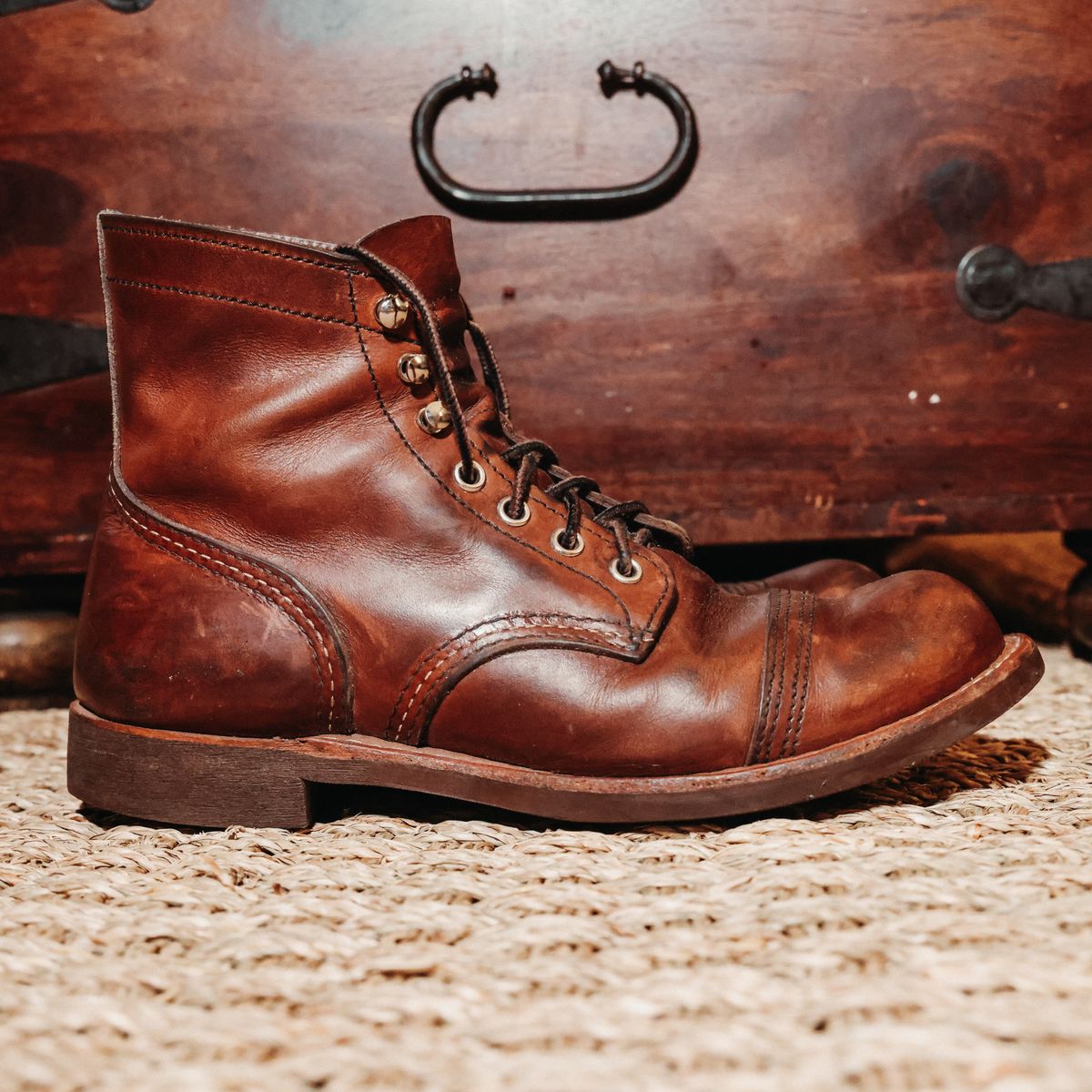 Photo by urban_spelunking on April 5, 2026 of the Red Wing Iron Ranger in S.B. Foot Amber Harness.