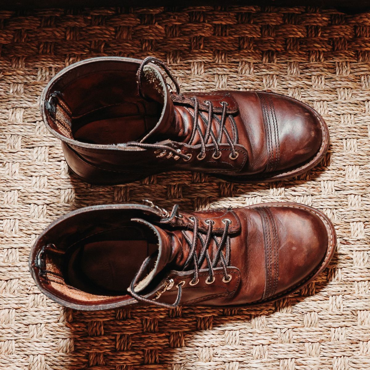 Photo by urban_spelunking on April 5, 2026 of the Red Wing Iron Ranger in S.B. Foot Amber Harness.