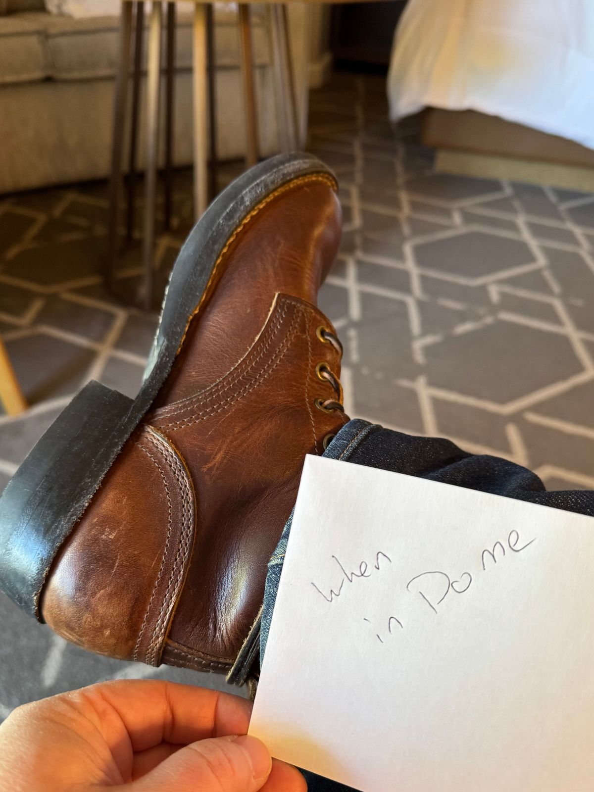 Photo by urban_spelunking on November 5, 2024 of the Nicks Custom Model in Italian Brown Cypress.