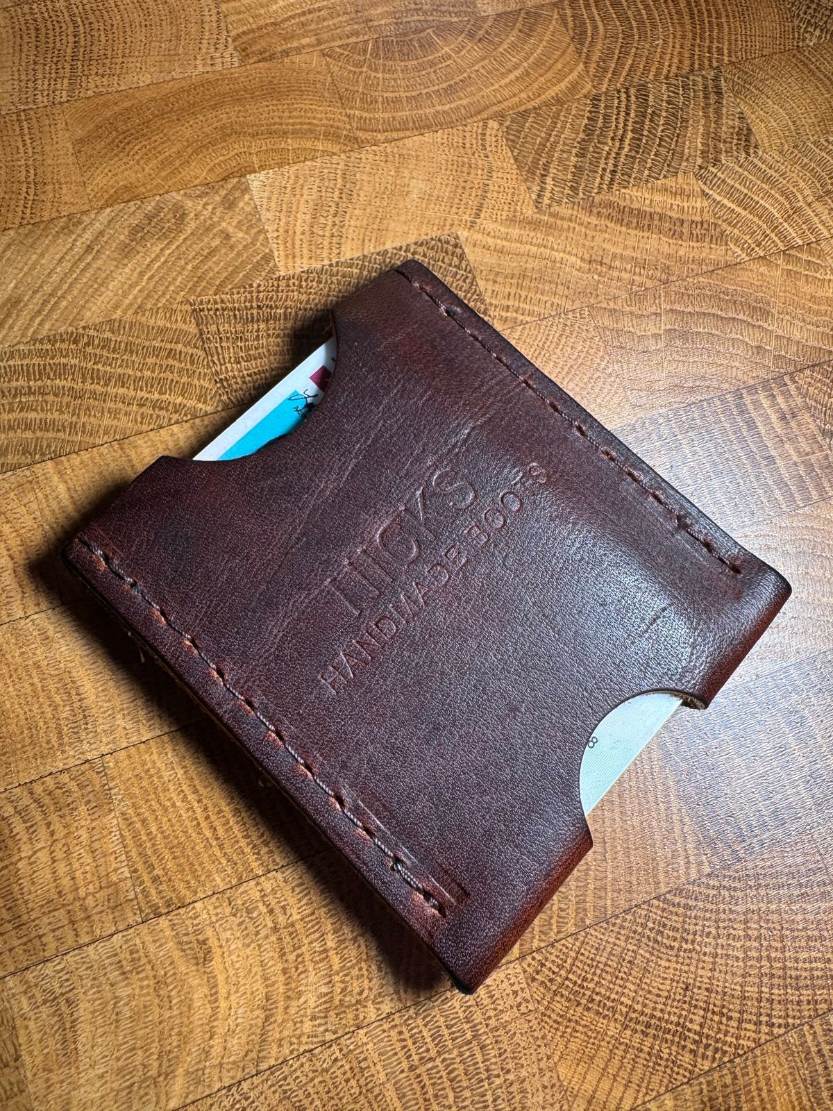 Photo by urban_spelunking on November 1, 2025 of the Nicks Handmade Boots Wallet in Italian Brown Cypress.