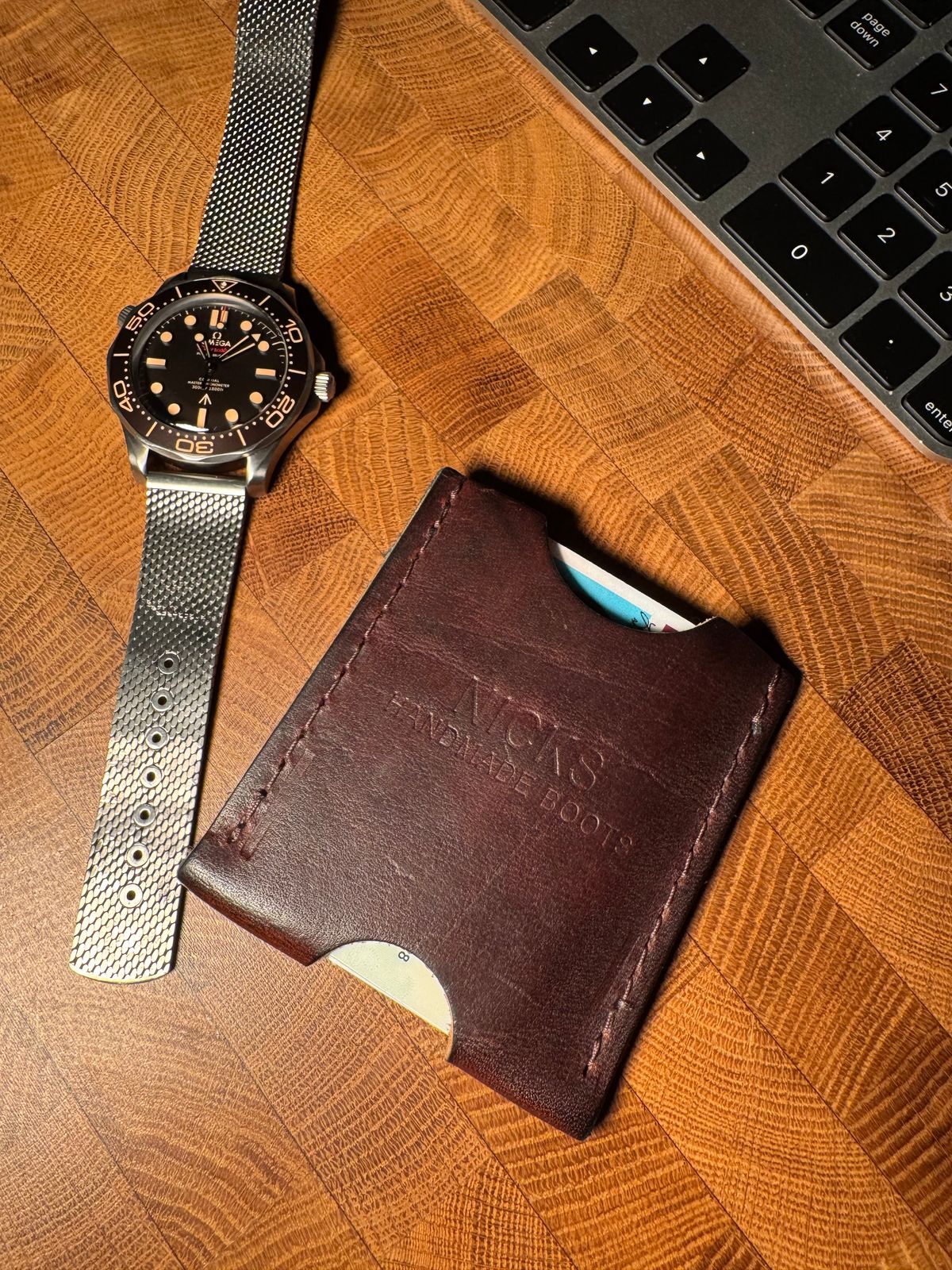 Photo by urban_spelunking on December 6, 2025 of the Nicks Handmade Boots Wallet in Italian Brown Cypress.