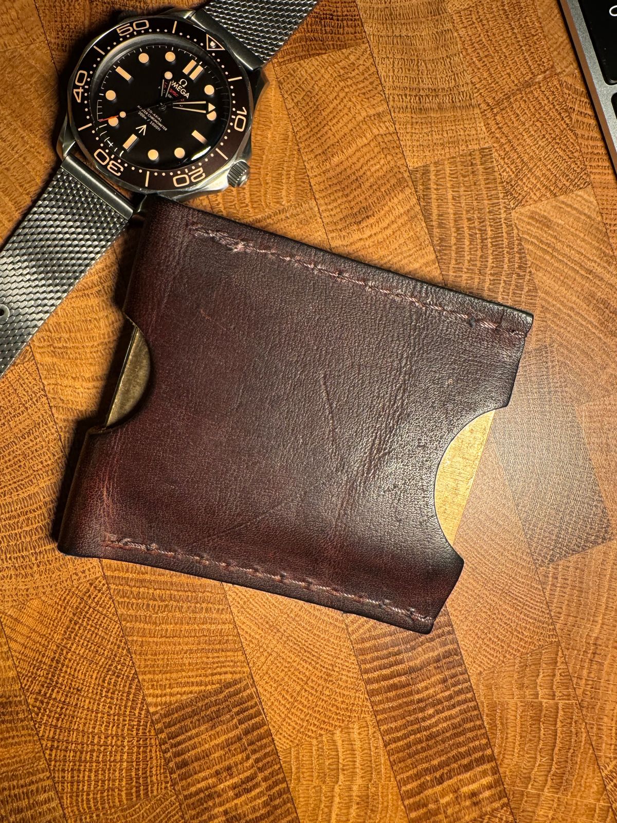 Photo by urban_spelunking on December 6, 2025 of the Nicks Handmade Boots Wallet in Italian Brown Cypress.