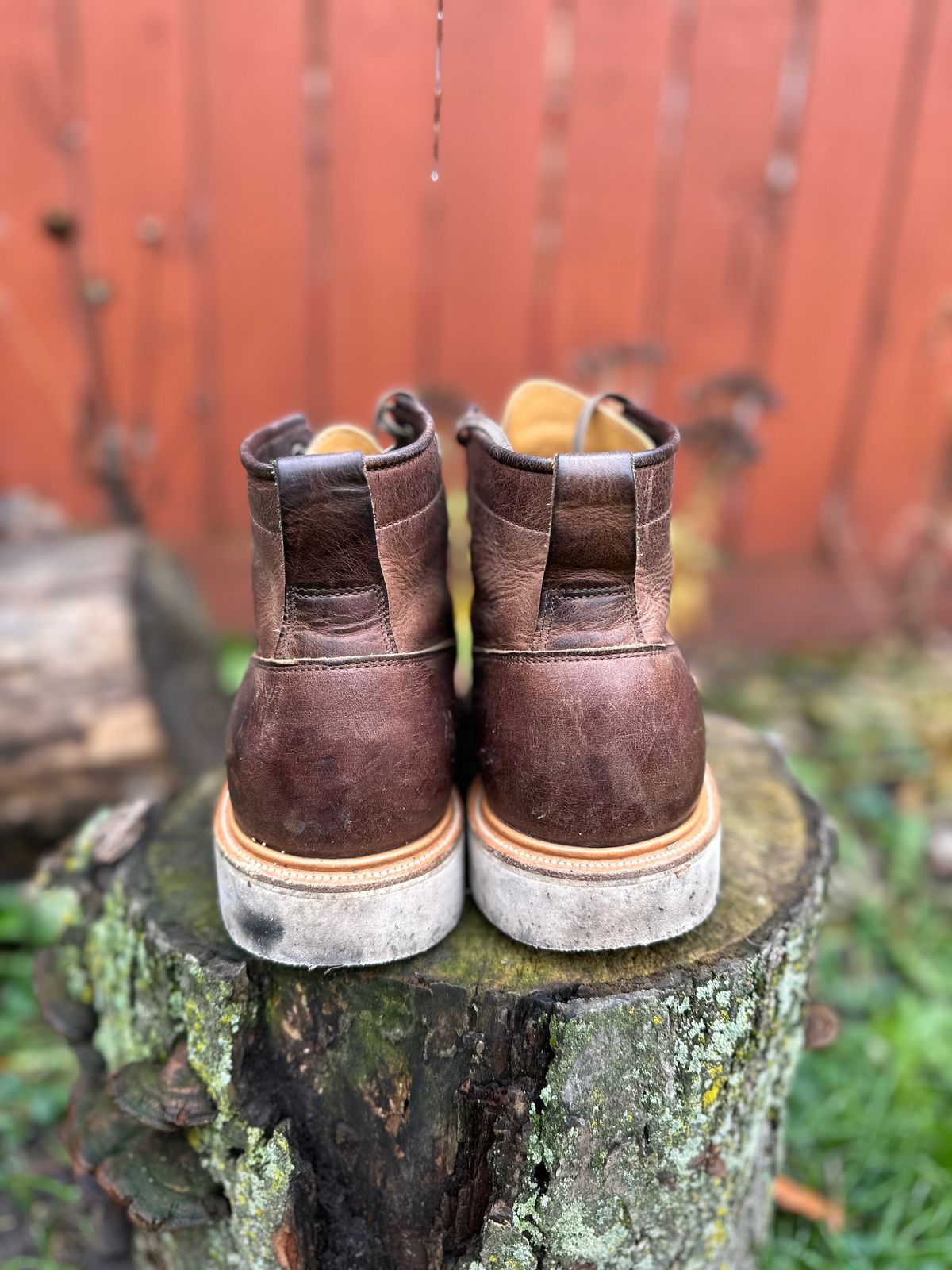 Photo by pesayerm on December 5, 2023 of the Viberg Scout Boot in Horween Rowdy Dachshund.