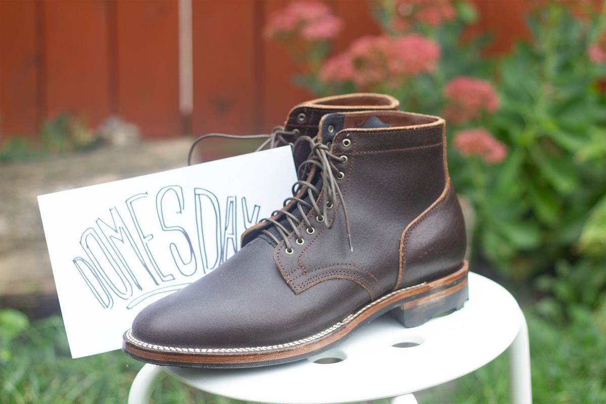 Photo by pesayerm on October 1, 2024 of the Viberg Service Boot in Horween Brown Waxed Flesh.