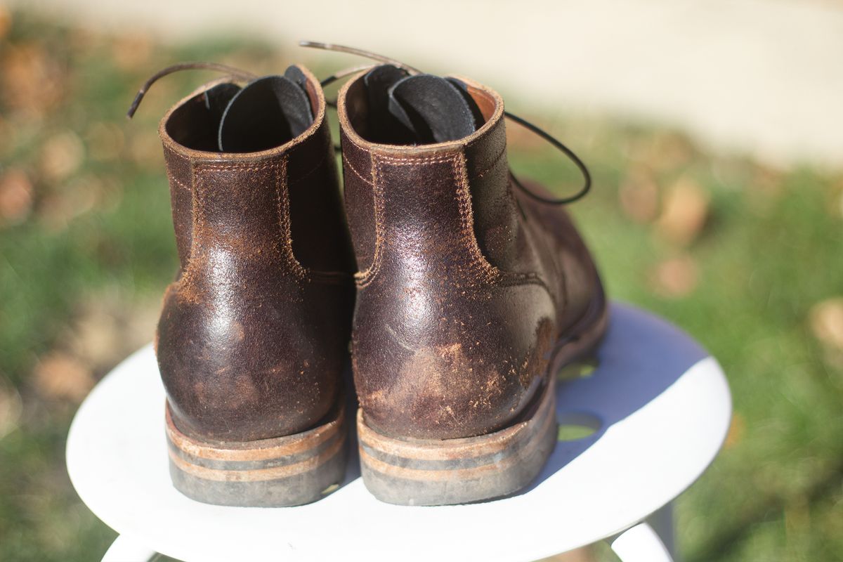 Photo by pesayerm on December 5, 2024 of the Viberg Service Boot in Horween Brown Waxed Flesh.