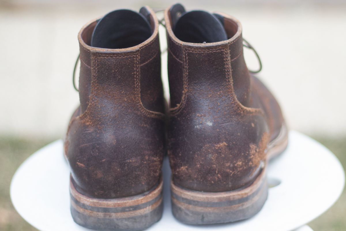 Photo by pesayerm on January 5, 2025 of the Viberg Service Boot in Horween Brown Waxed Flesh.