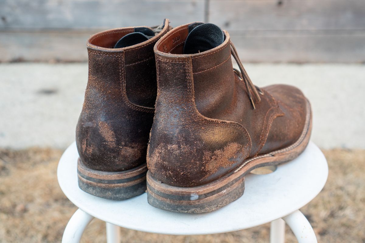 Photo by pesayerm on March 1, 2025 of the Viberg Service Boot in Horween Brown Waxed Flesh.