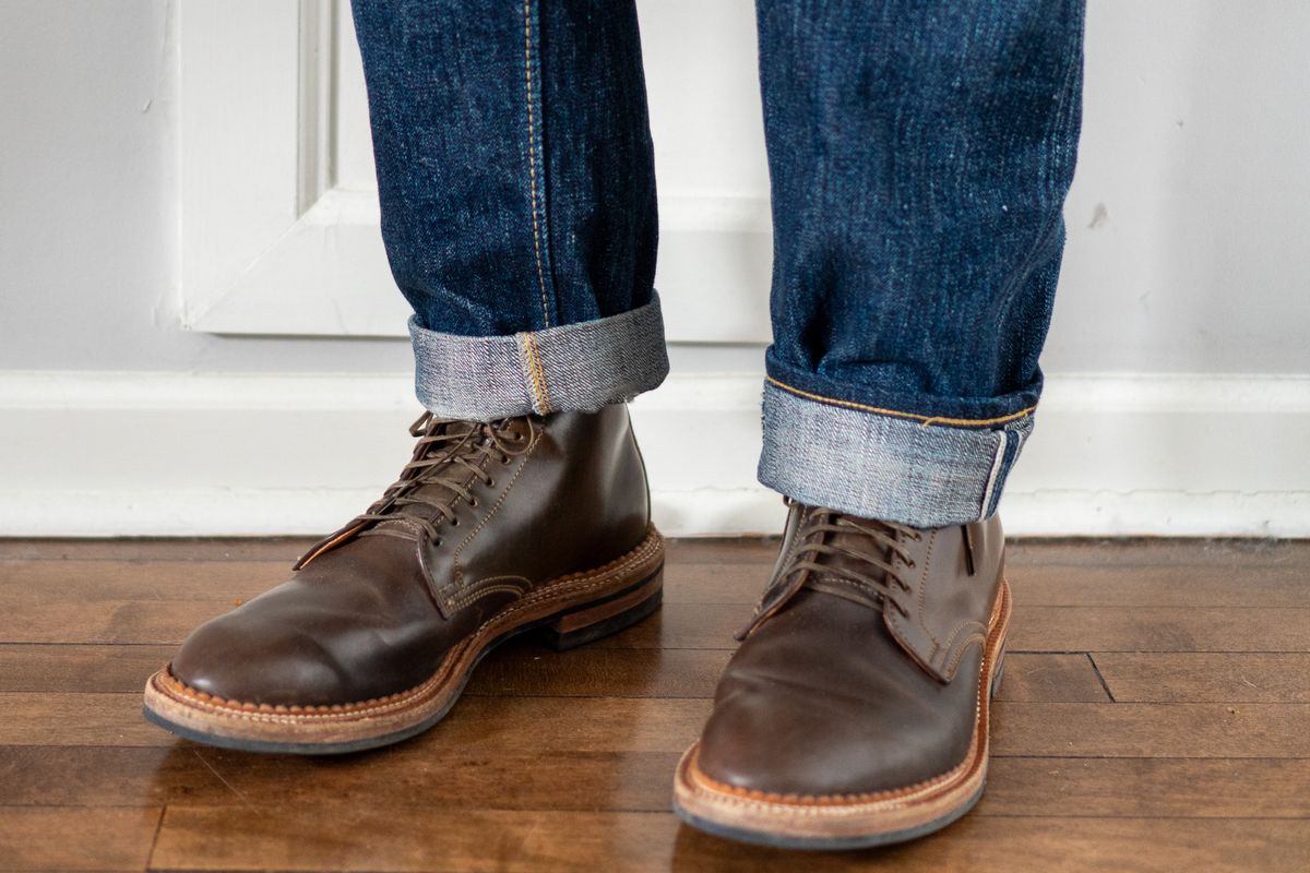 Photo by pesayerm on April 3, 2026 of the Viberg Derby Boot in Horween Dark Cognac Shell Cordovan.