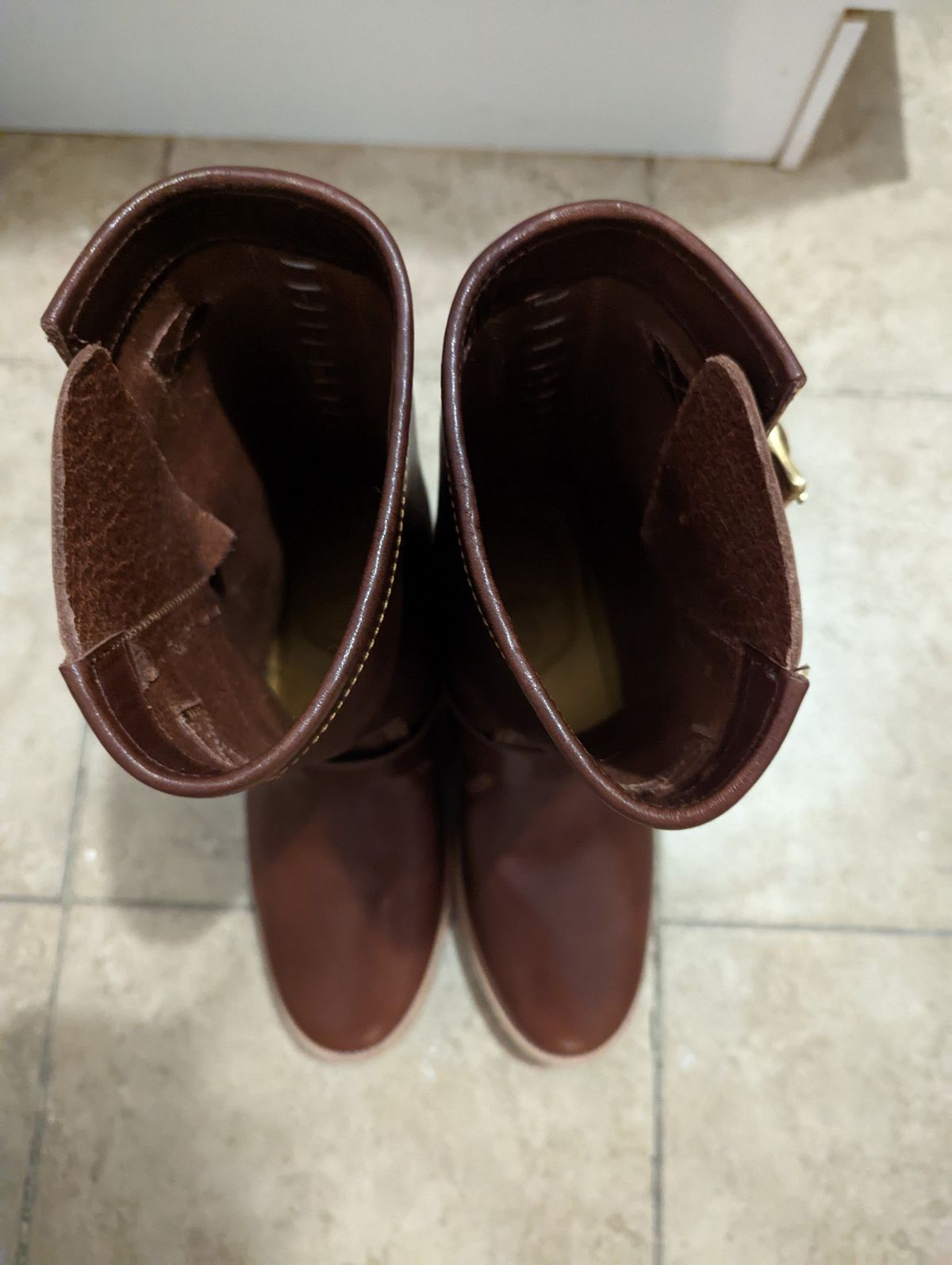 Photo by funfetti on November 5, 2022 of the Prof Barnets Neocliffwood Boots in Tochigi Jeans #8 Chocolate.