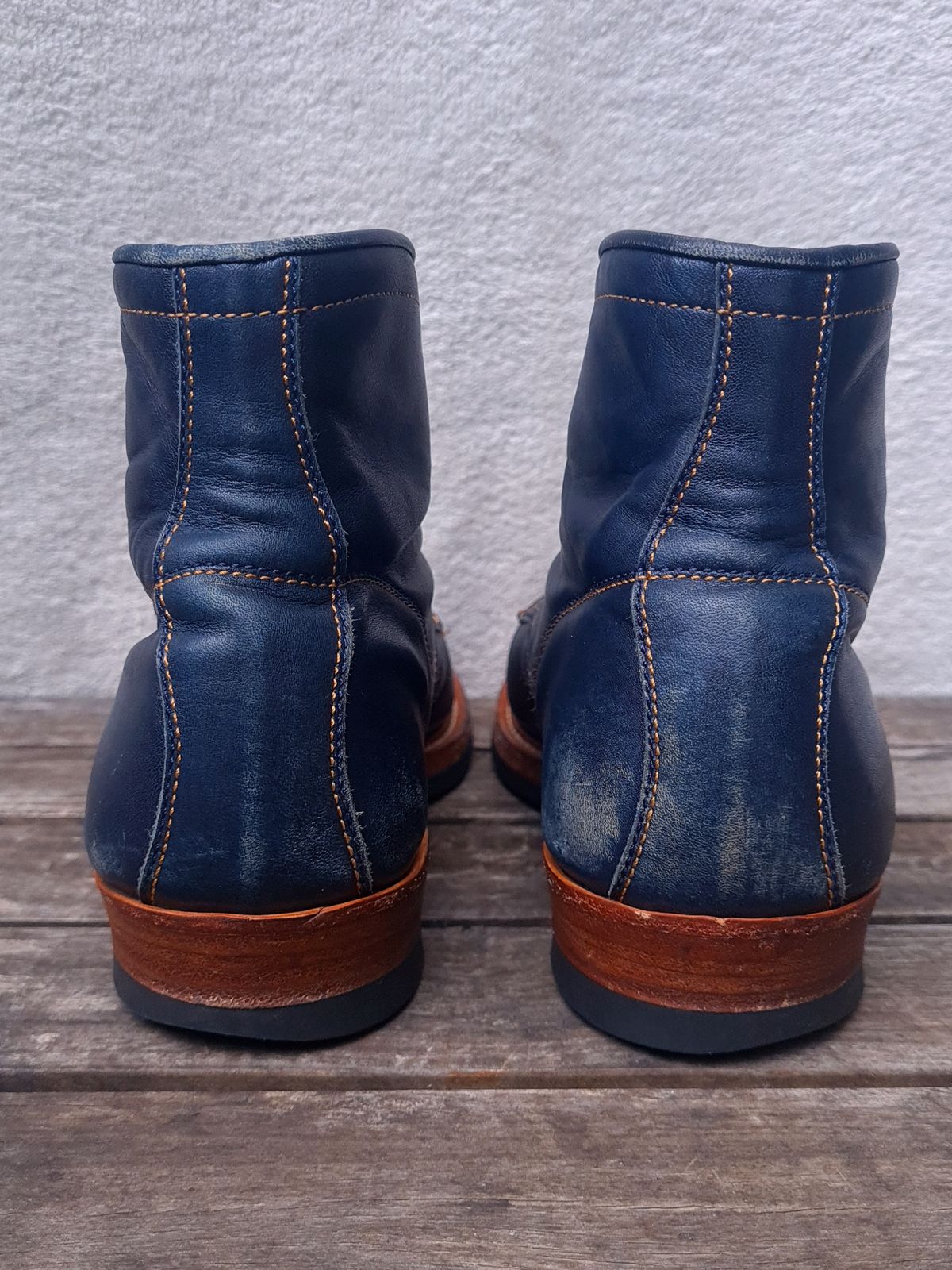 Photo by ChuckTales on February 3, 2024 of the Y'2 Leather Work Boot in Indigo Horsehide.