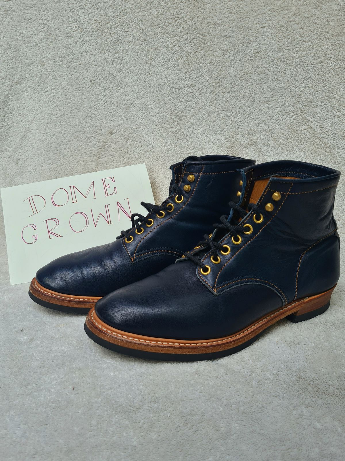 Photo by ChuckTales on November 1, 2023 of the Y'2 Leather Work Boot in Indigo Horsehide.