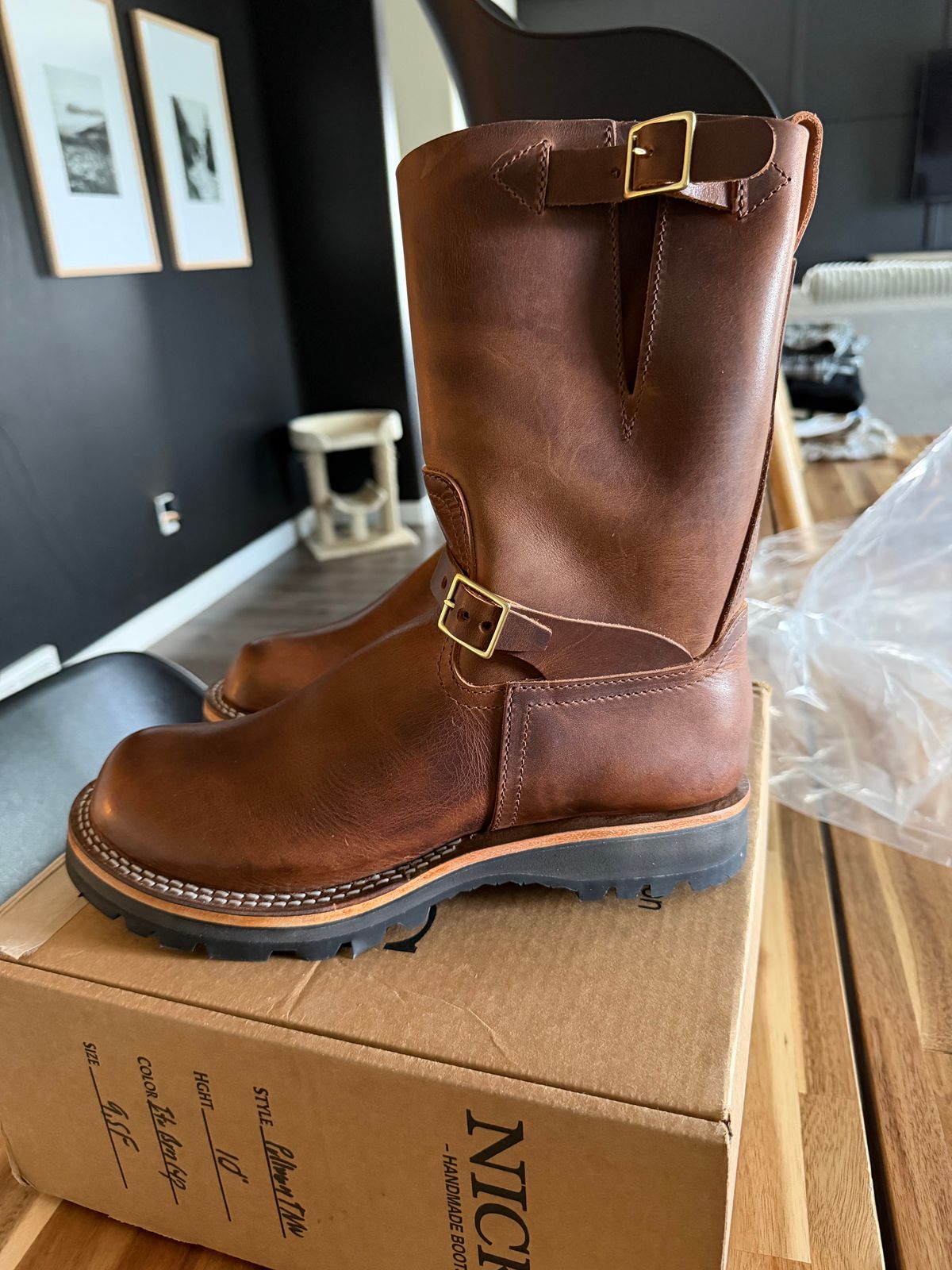 Photo by killerbootsman on May 28, 2026 of the Nicks Pullman in Horween Italian Brown Cypress.