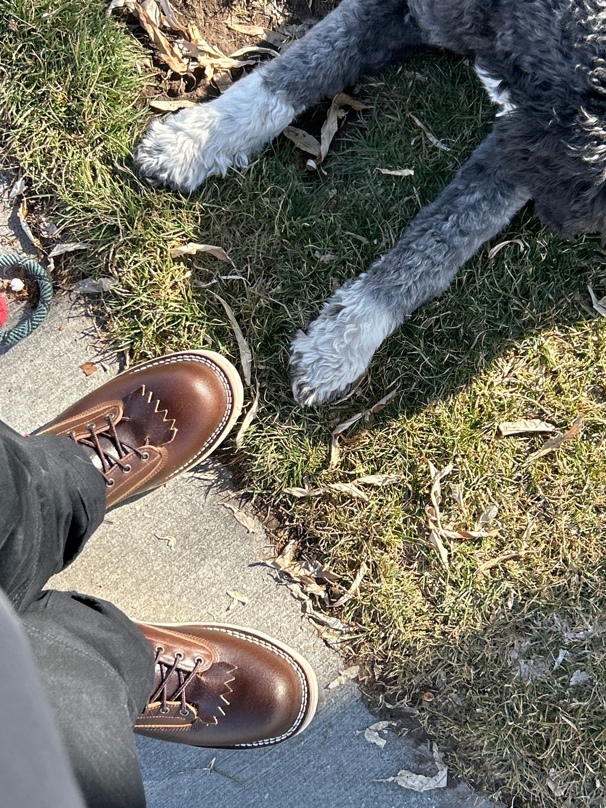 Photo by killerbootsman on January 27, 2024 of the Frank's Boots Rainier in Horween Cinnamon Waxed Flesh.