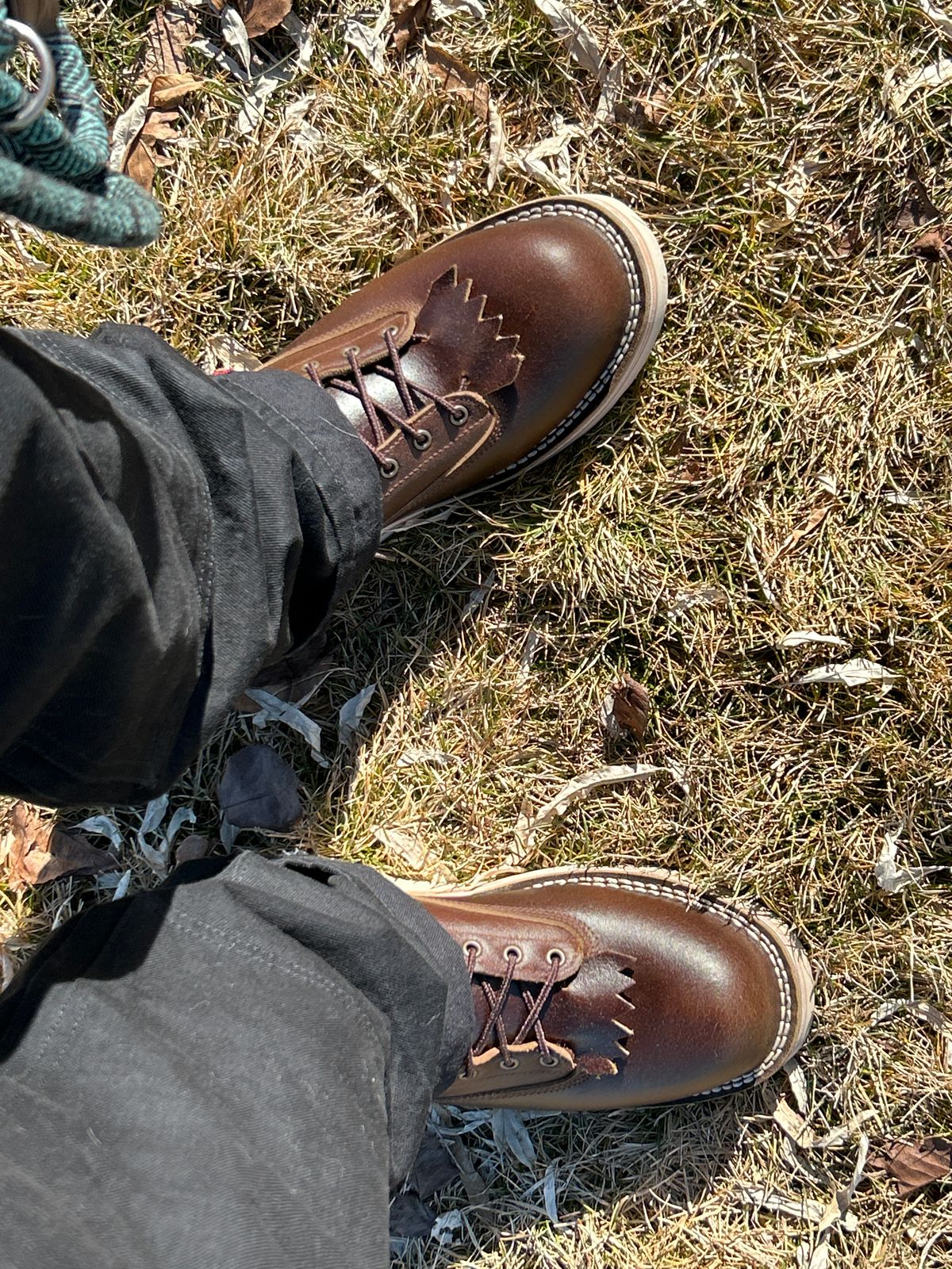 Photo by killerbootsman on January 27, 2024 of the Frank's Boots Rainier in Horween Cinnamon Waxed Flesh.