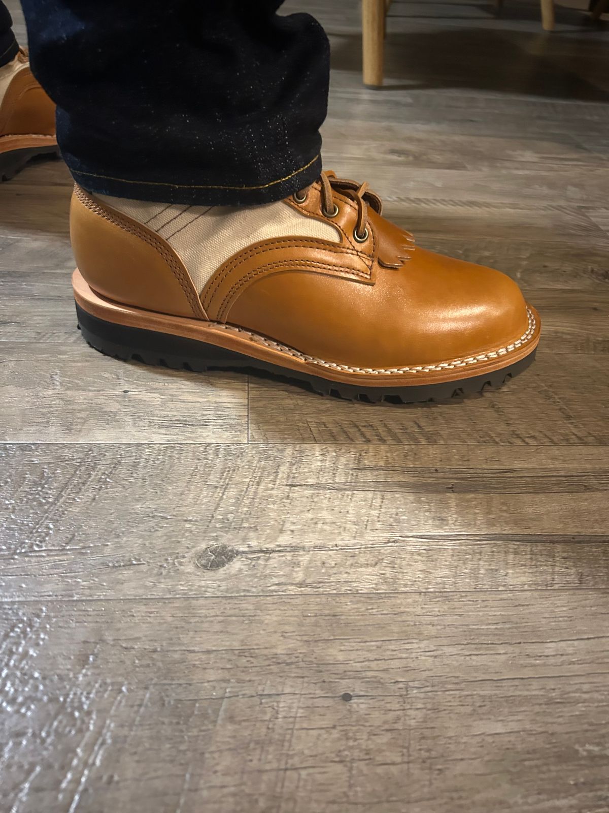 Photo by killerbootsman on September 21, 2025 of the Frank's Boots Ryker AT in Maryam Toscanello Horsebutt & Natural.