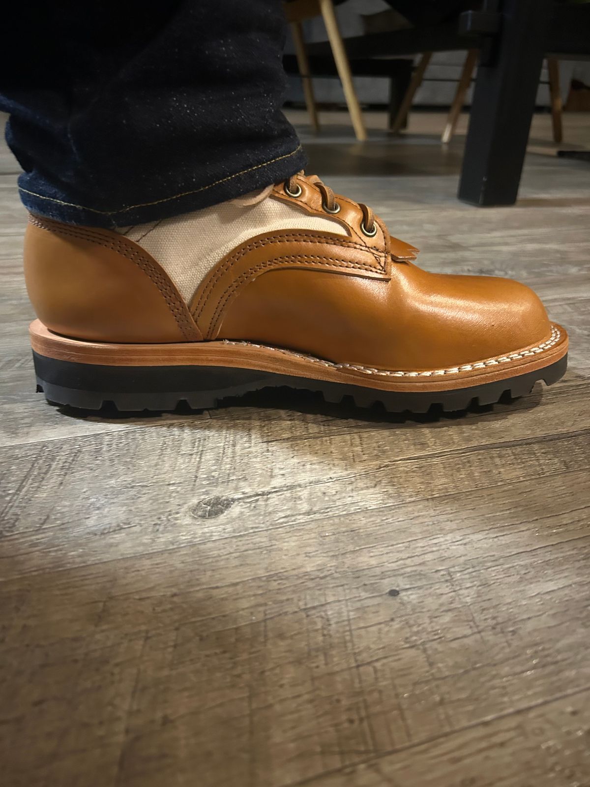 Photo by killerbootsman on September 21, 2025 of the Frank's Boots Ryker AT in Maryam Toscanello Horsebutt & Natural.