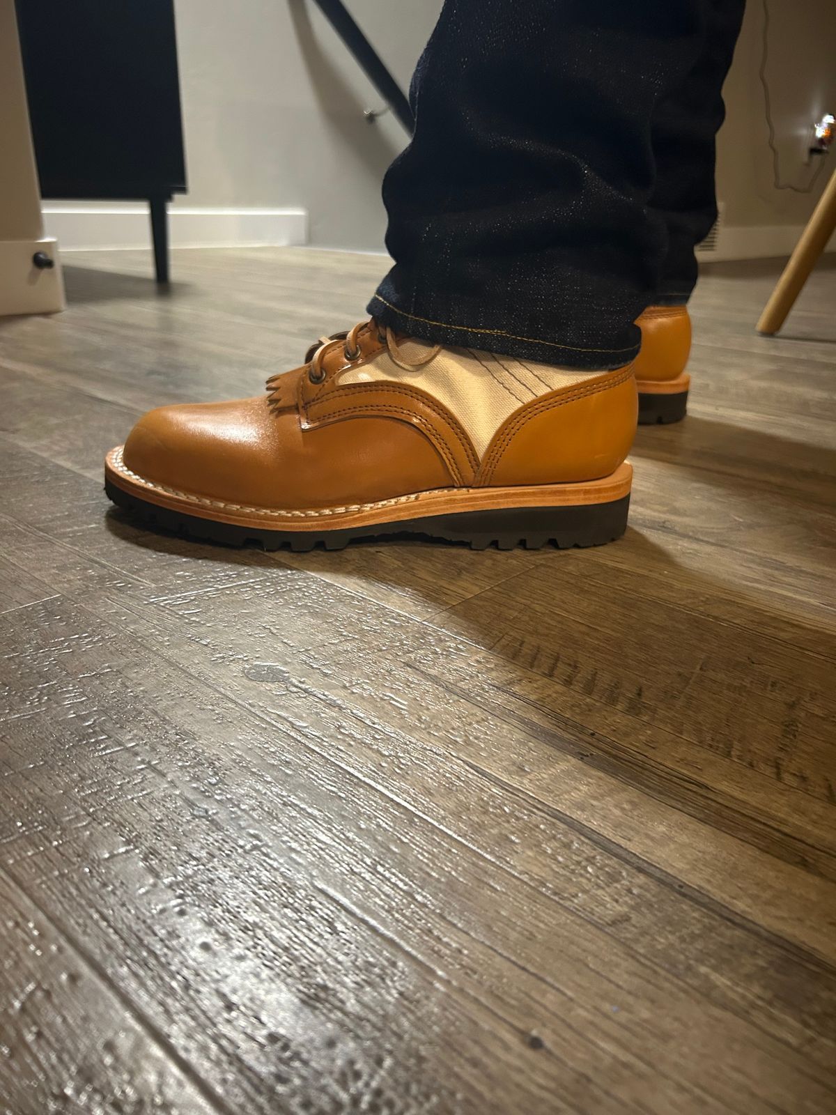 Photo by killerbootsman on September 21, 2025 of the Frank's Boots Ryker AT in Maryam Toscanello Horsebutt & Natural.