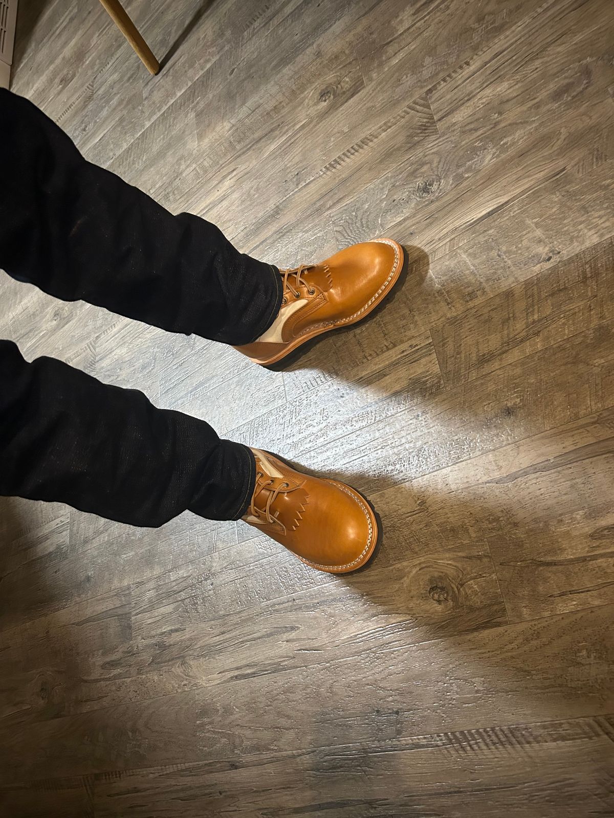 Photo by killerbootsman on September 21, 2025 of the Frank's Boots Ryker AT in Maryam Toscanello Horsebutt & Natural.
