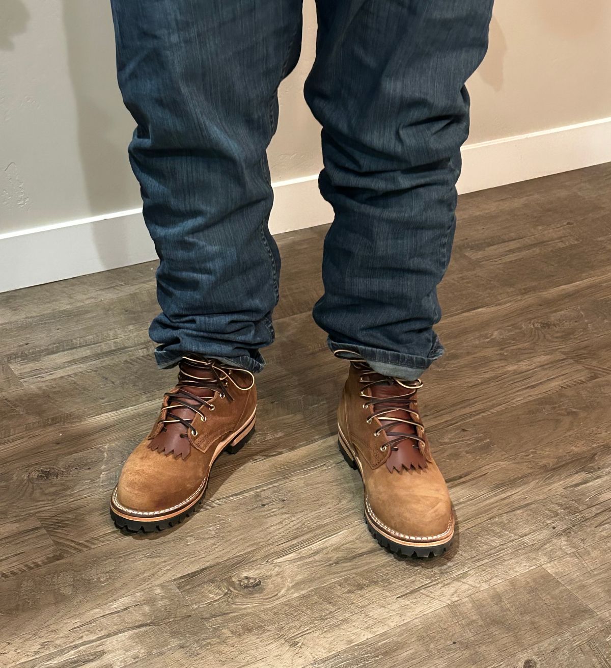 Photo by killerbootsman on November 5, 2023 of the Nicks BuilderPro in Seidel 1964 Brown Roughout.