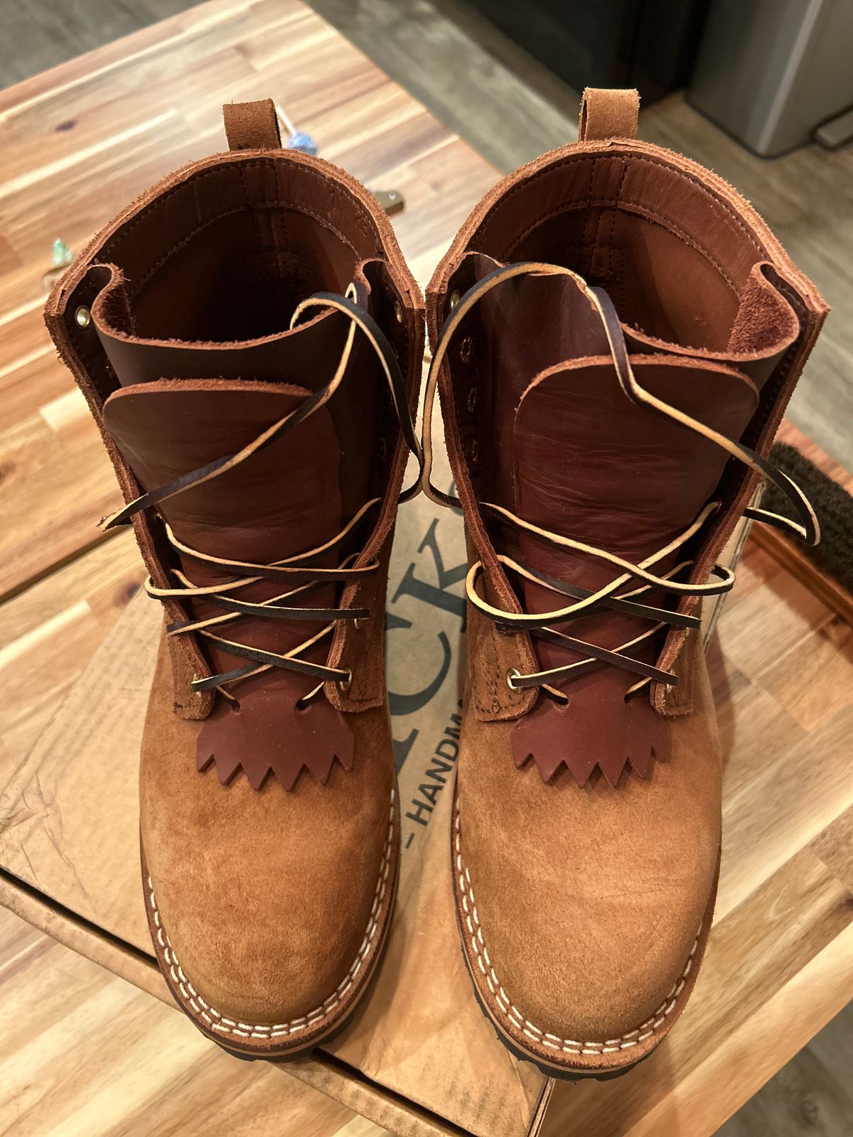 Photo by killerbootsman on November 5, 2023 of the Nicks BuilderPro in Seidel 1964 Brown Roughout.
