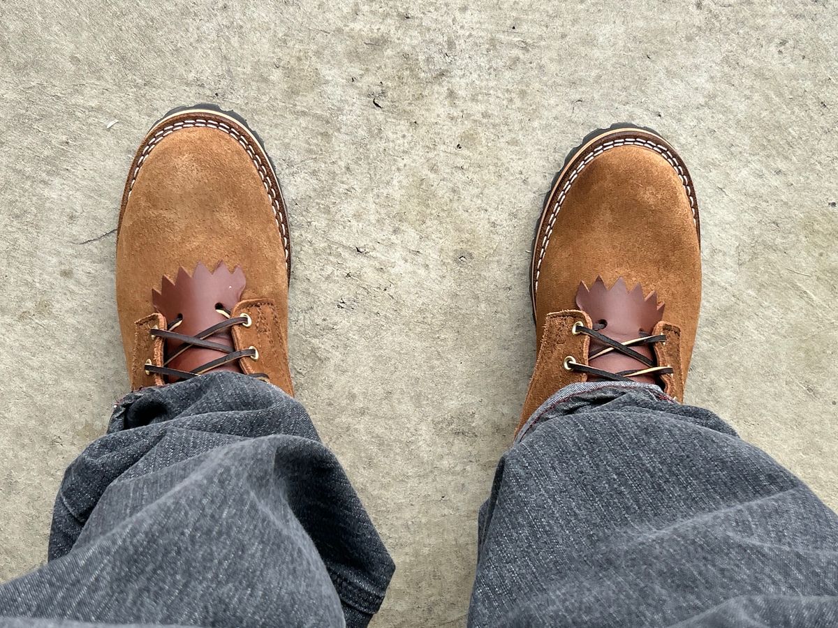 Photo by killerbootsman on November 5, 2023 of the Nicks BuilderPro in Seidel 1964 Brown Roughout.