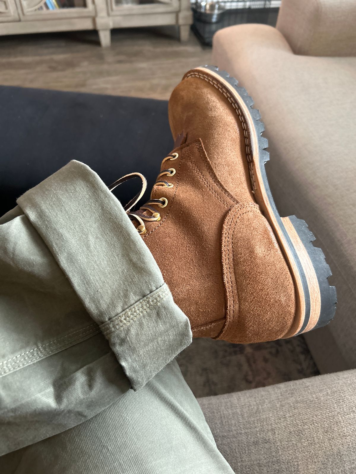 Photo by killerbootsman on November 23, 2023 of the Nicks BuilderPro in Seidel 1964 Brown Roughout.