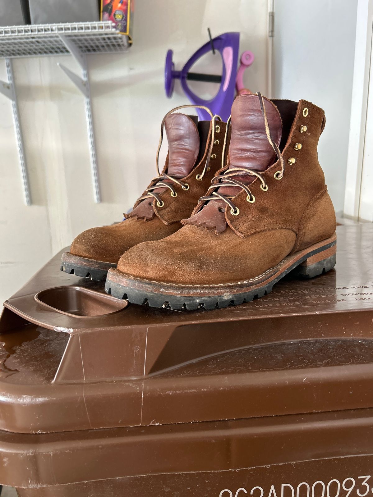 Photo by killerbootsman on January 6, 2024 of the Nicks BuilderPro in Seidel 1964 Brown Roughout.