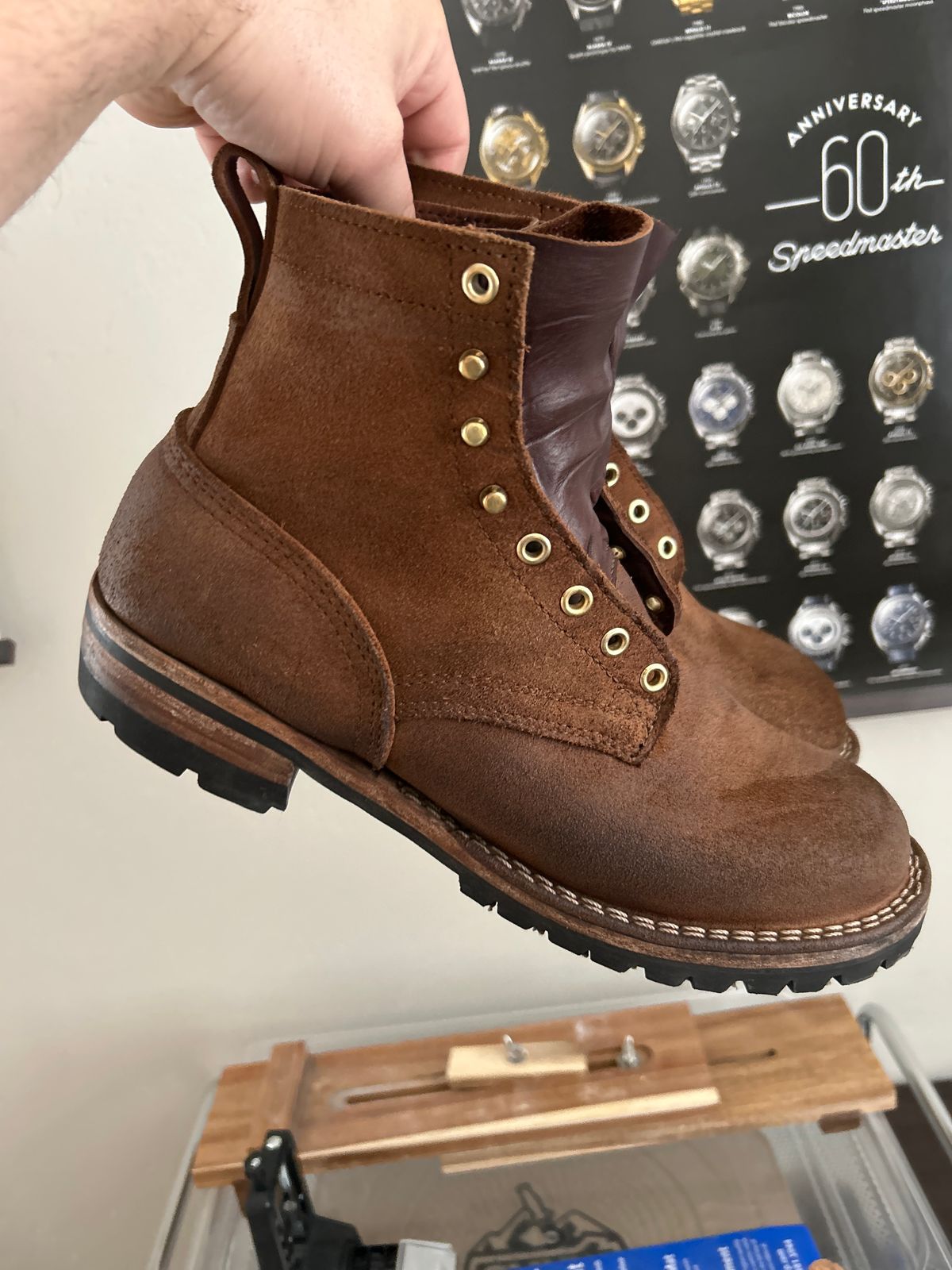 Photo by killerbootsman on January 13, 2024 of the Nicks BuilderPro in Seidel 1964 Brown Roughout.