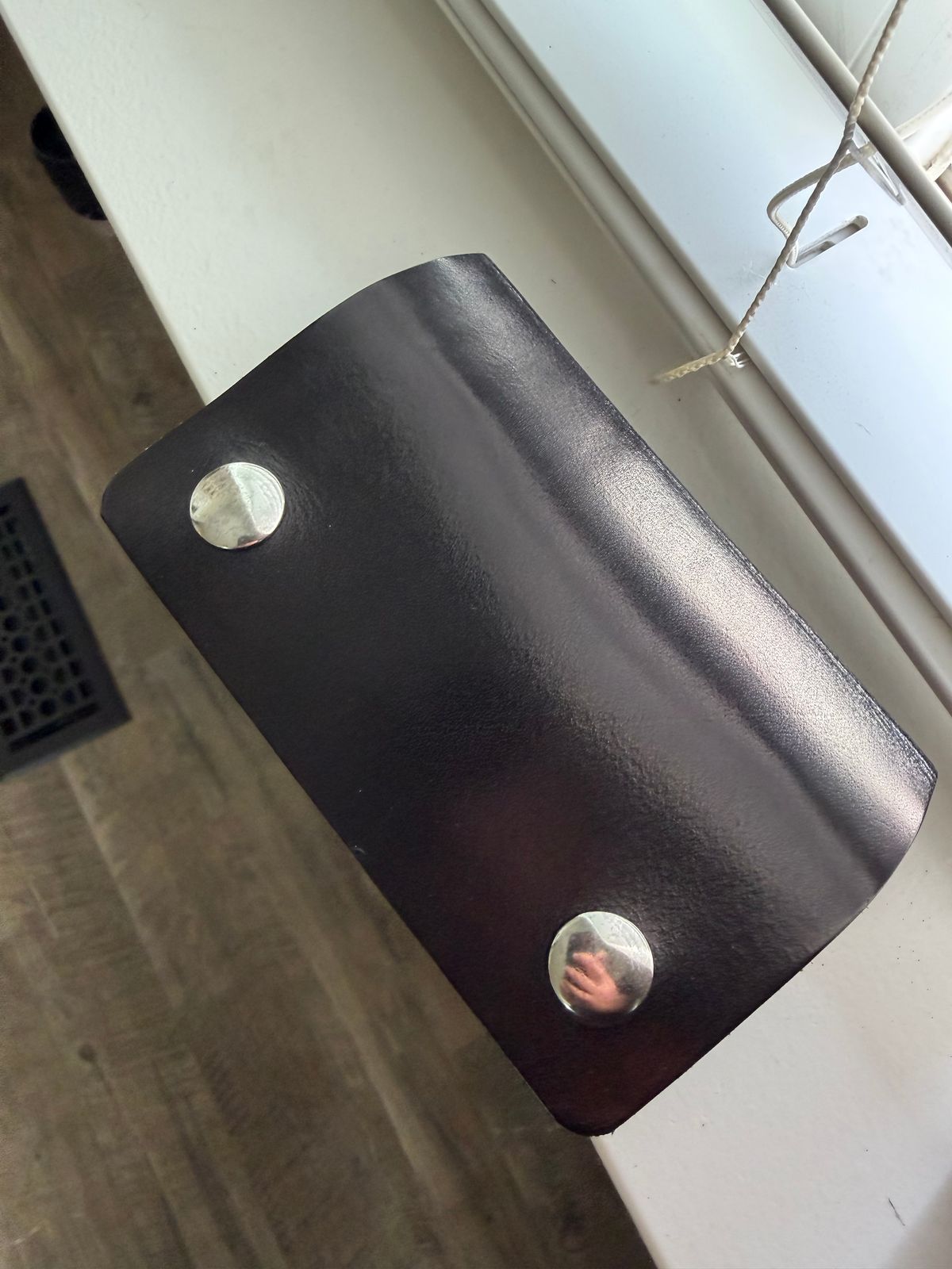 Photo by killerbootsman on March 27, 2026 of the Roberti Custom Short Trucker Wallet in Herman Oak Hand Dyed Black.