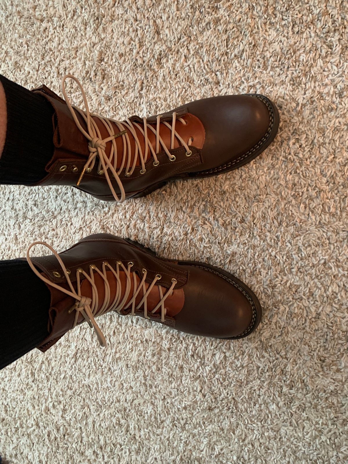 Photo by killerbootsman on May 3, 2023 of the Frank's Boots Front Range in Seidel Walnut Oil Tan.