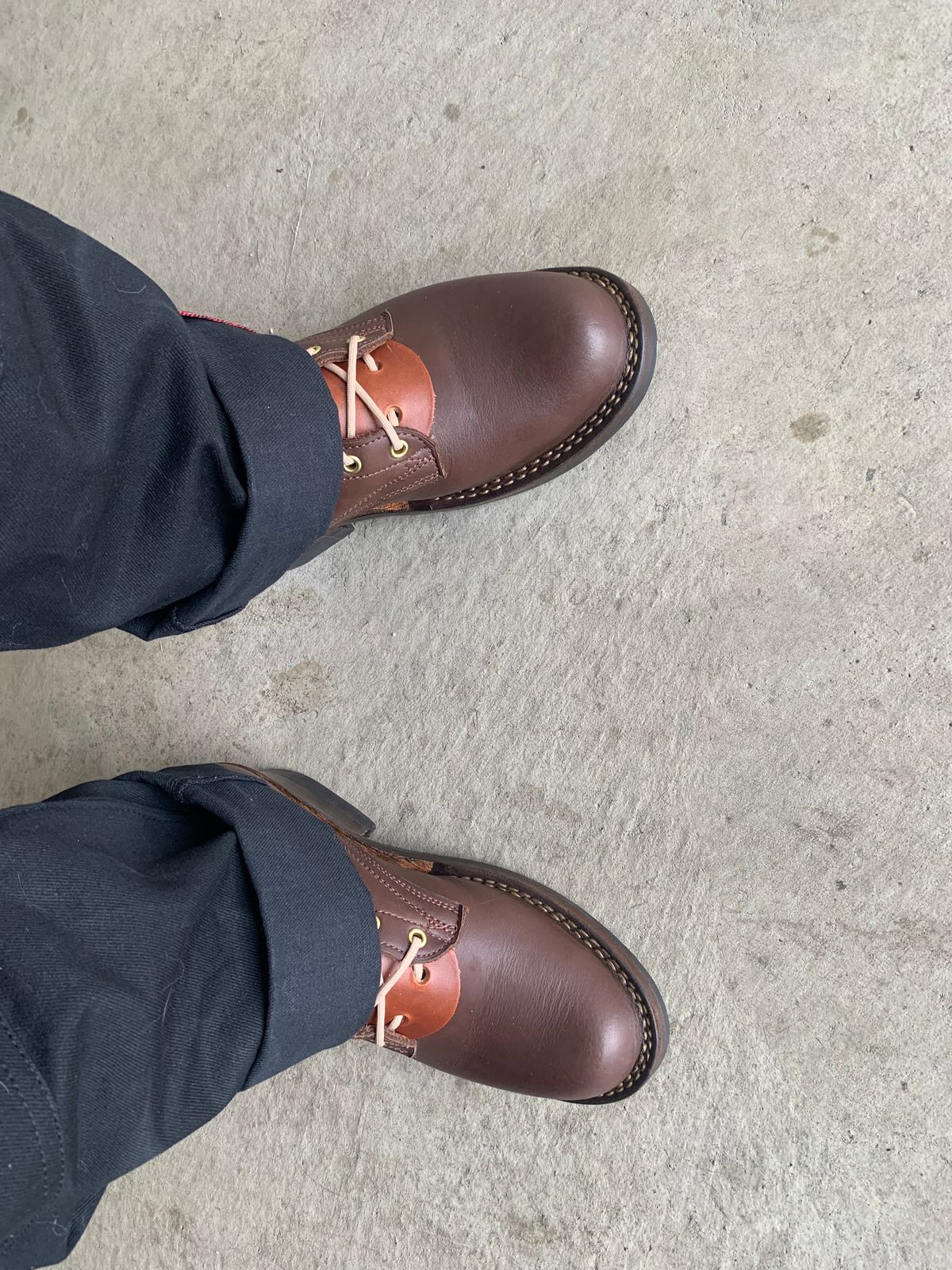 Photo by killerbootsman on May 15, 2023 of the Frank's Boots Front Range in Seidel Walnut Oil Tan.