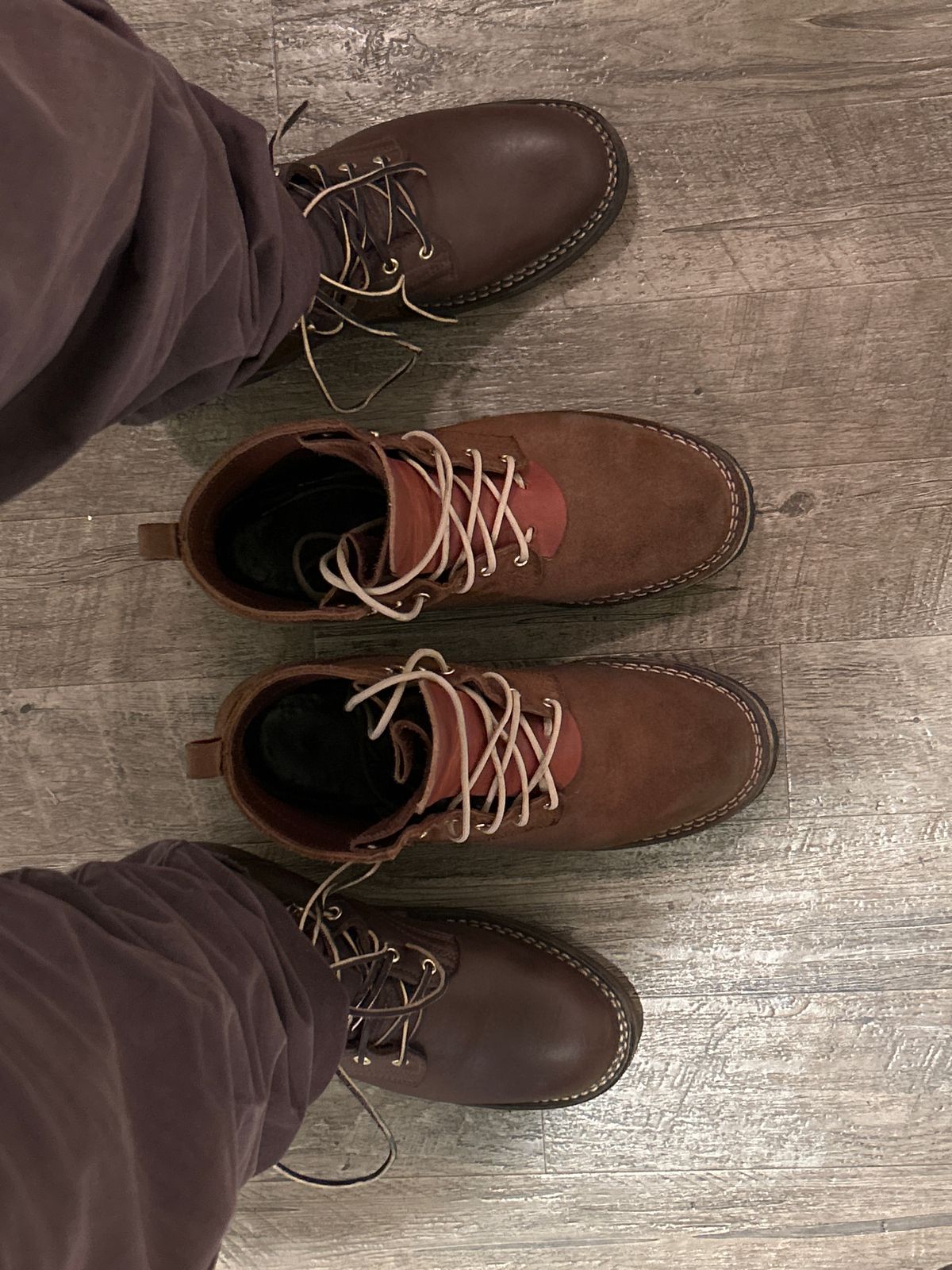 Photo by killerbootsman on January 19, 2024 of the Frank's Boots Front Range in Seidel Walnut Oil Tan.