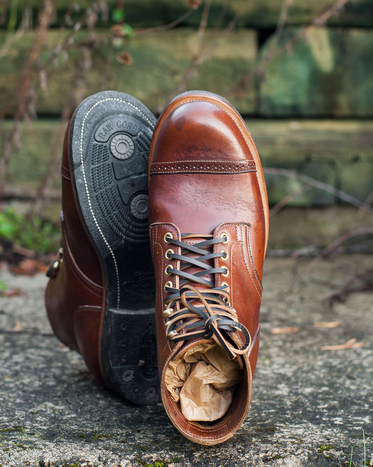 Photo by ostmo on October 2, 2022 of the Viberg Service Boot BCT in Shinki Cognac Oiled Horsebutt.