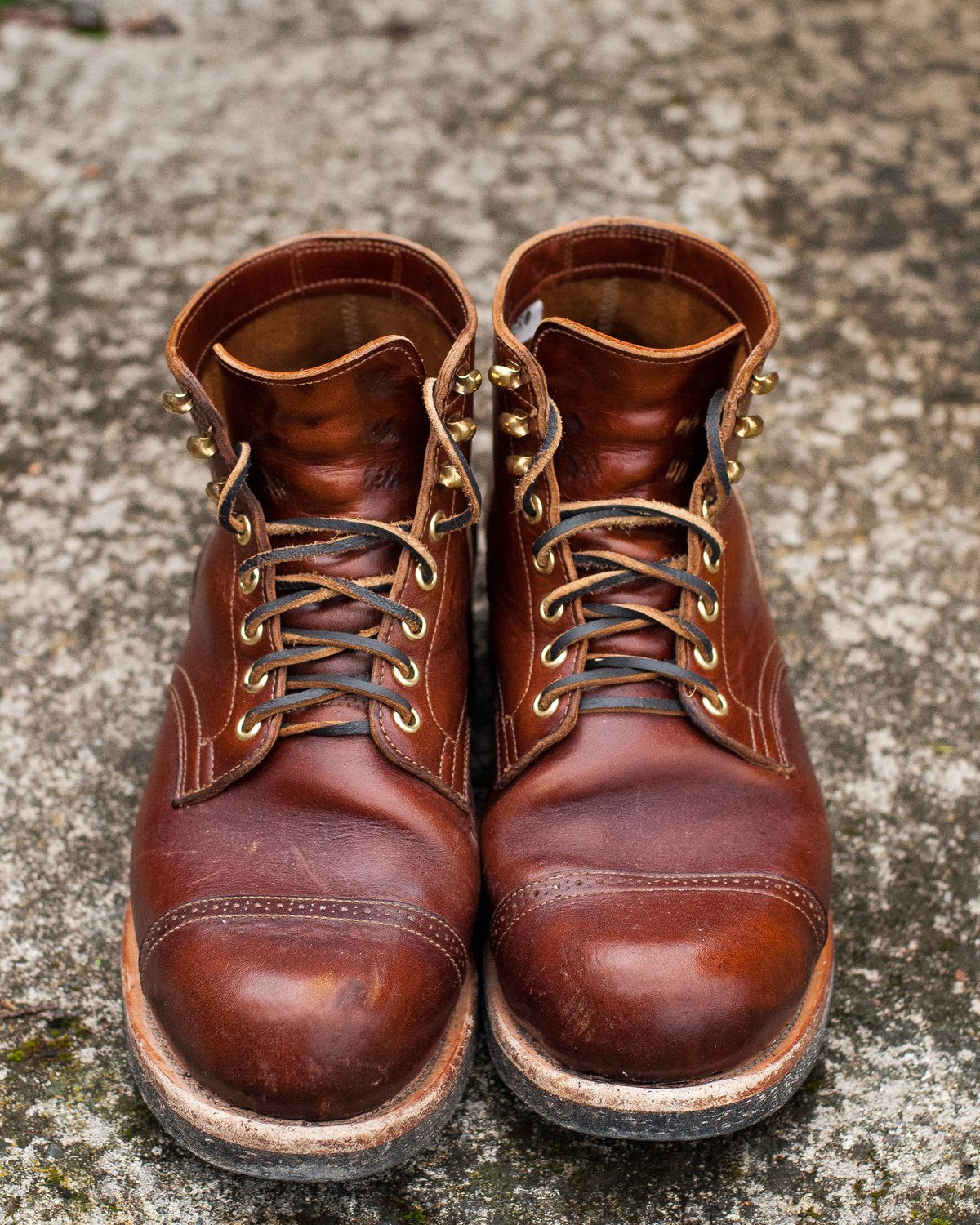 Photo by ostmo on November 4, 2022 of the Viberg Service Boot BCT in Shinki Cognac Oiled Horsebutt.