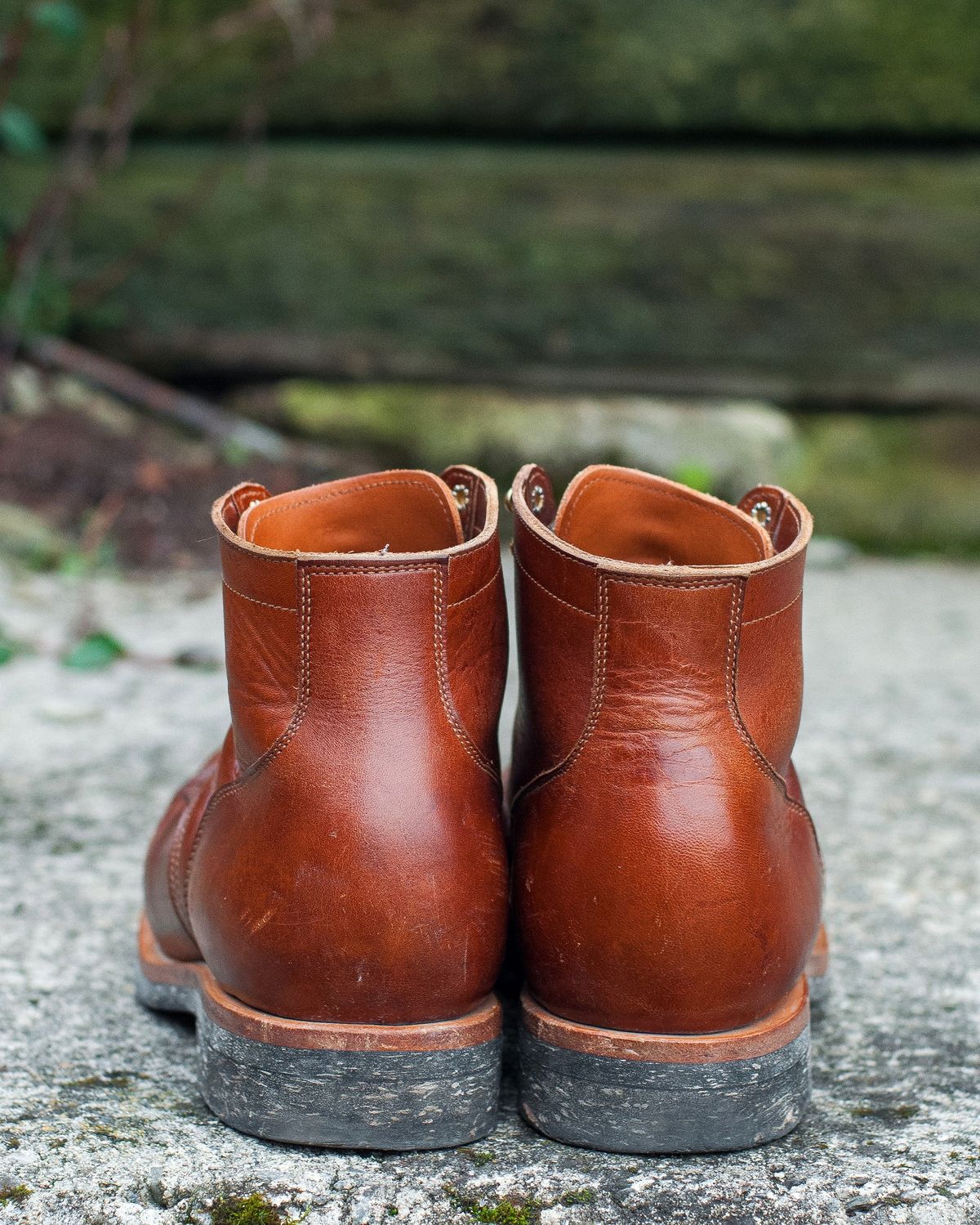 Photo by ostmo on December 5, 2022 of the Viberg Service Boot BCT in Shinki Cognac Oiled Horsebutt.