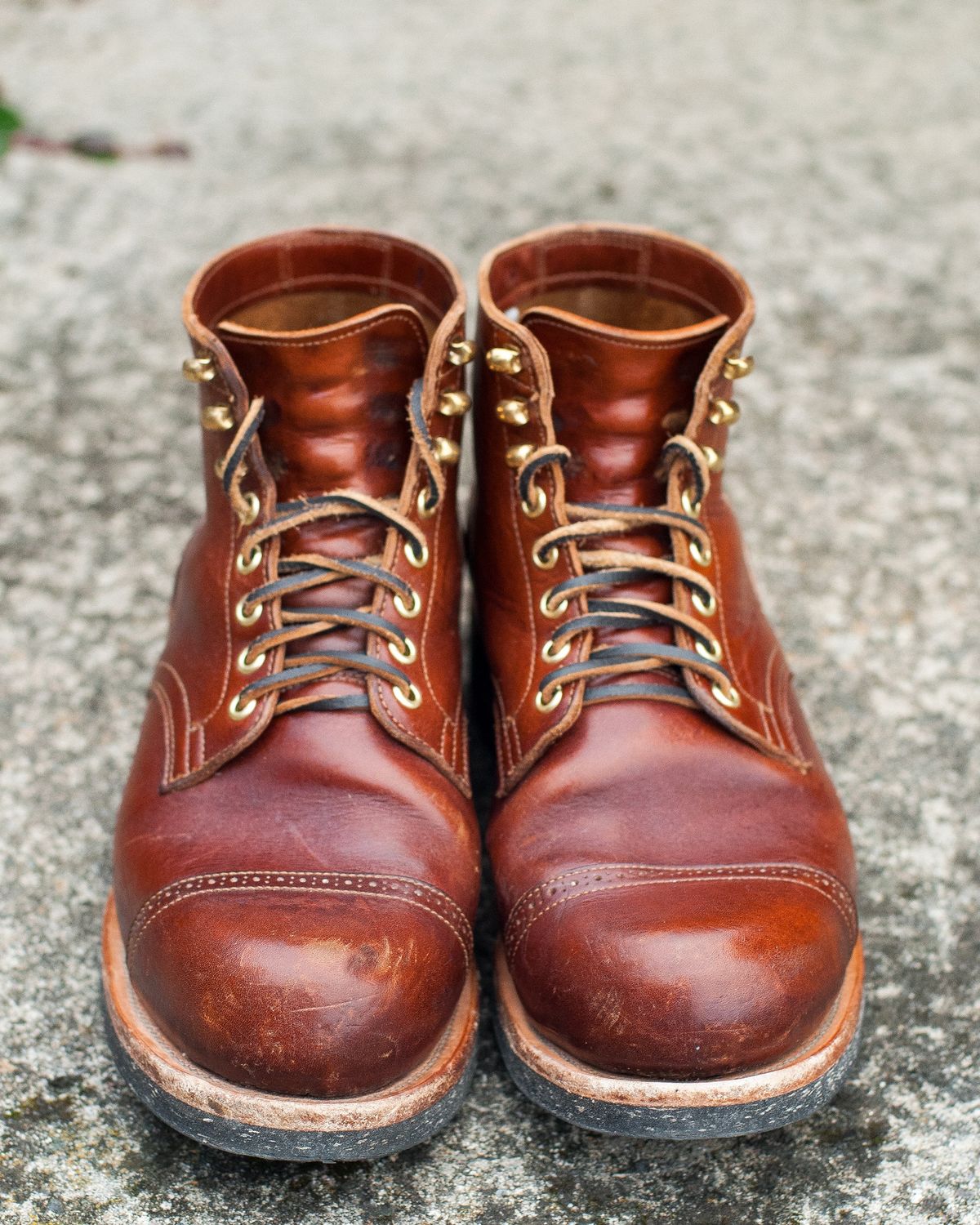 Photo by ostmo on December 5, 2022 of the Viberg Service Boot BCT in Shinki Cognac Oiled Horsebutt.
