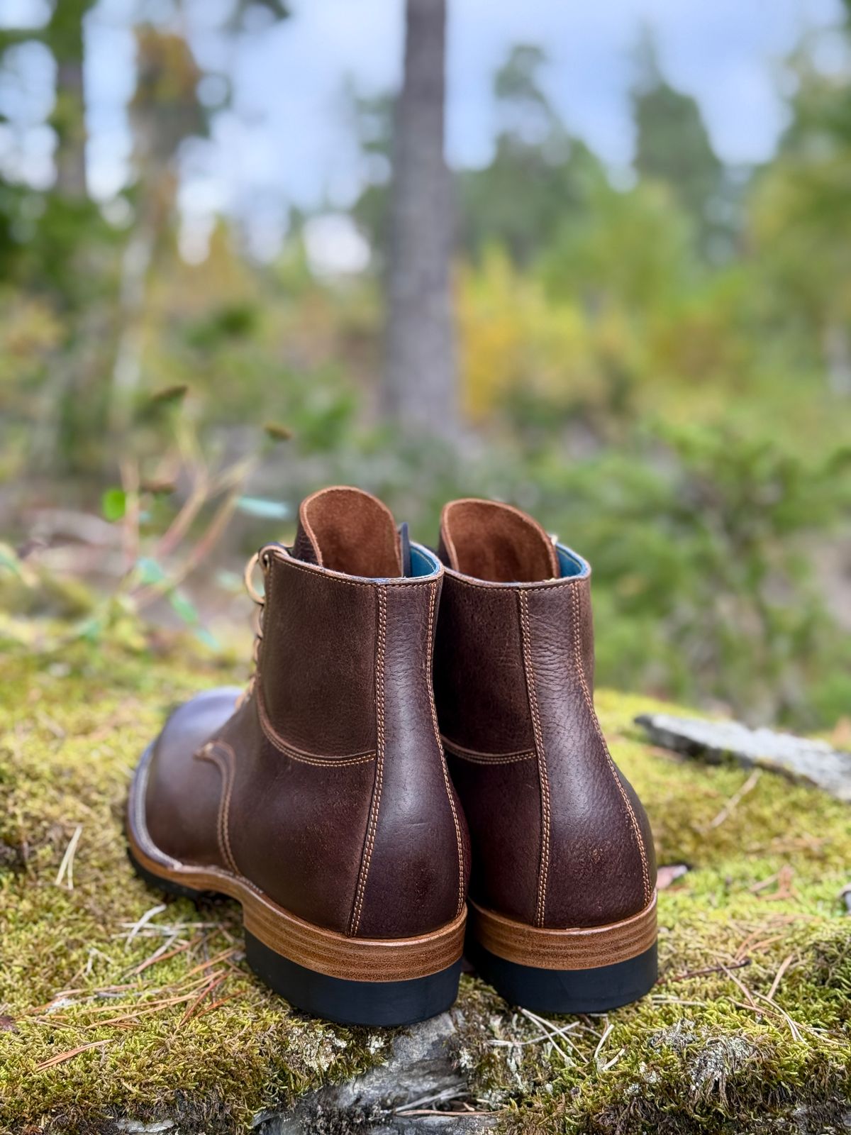Photo by ostmo on October 3, 2025 of the Iron Boots x Østmo Type 1 in C.F. Stead Snuff Waxed Kudu.