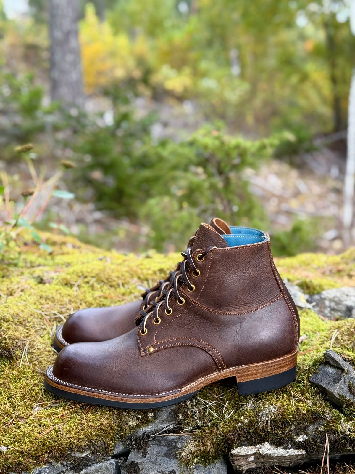 Photo by ostmo on October 3, 2025 of the Iron Boots x Østmo Type 1 in C.F. Stead Snuff Waxed Kudu.