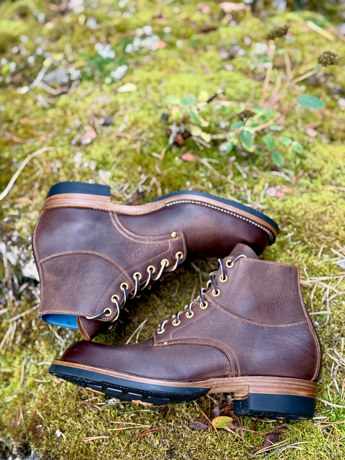 Photo by ostmo on October 3, 2025 of the Iron Boots x Østmo Type 1 in C.F. Stead Snuff Waxed Kudu.