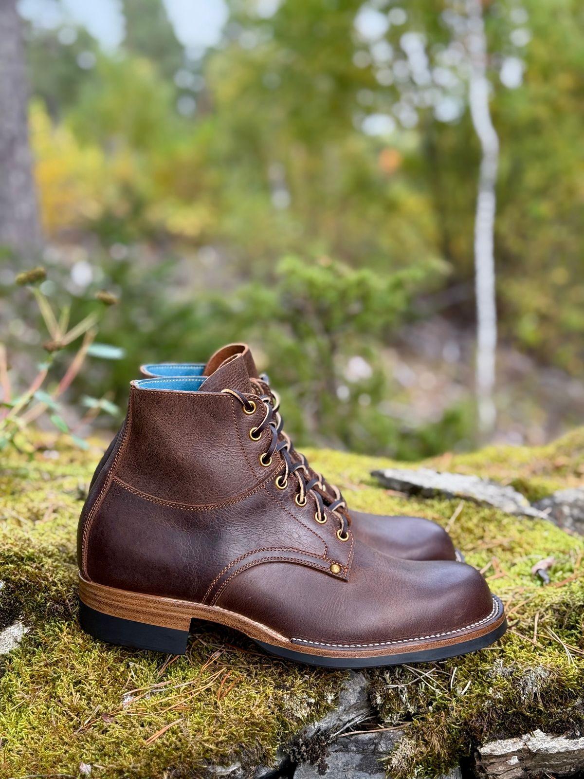 Photo by ostmo on October 3, 2025 of the Iron Boots x Østmo Type 1 in C.F. Stead Snuff Waxed Kudu.