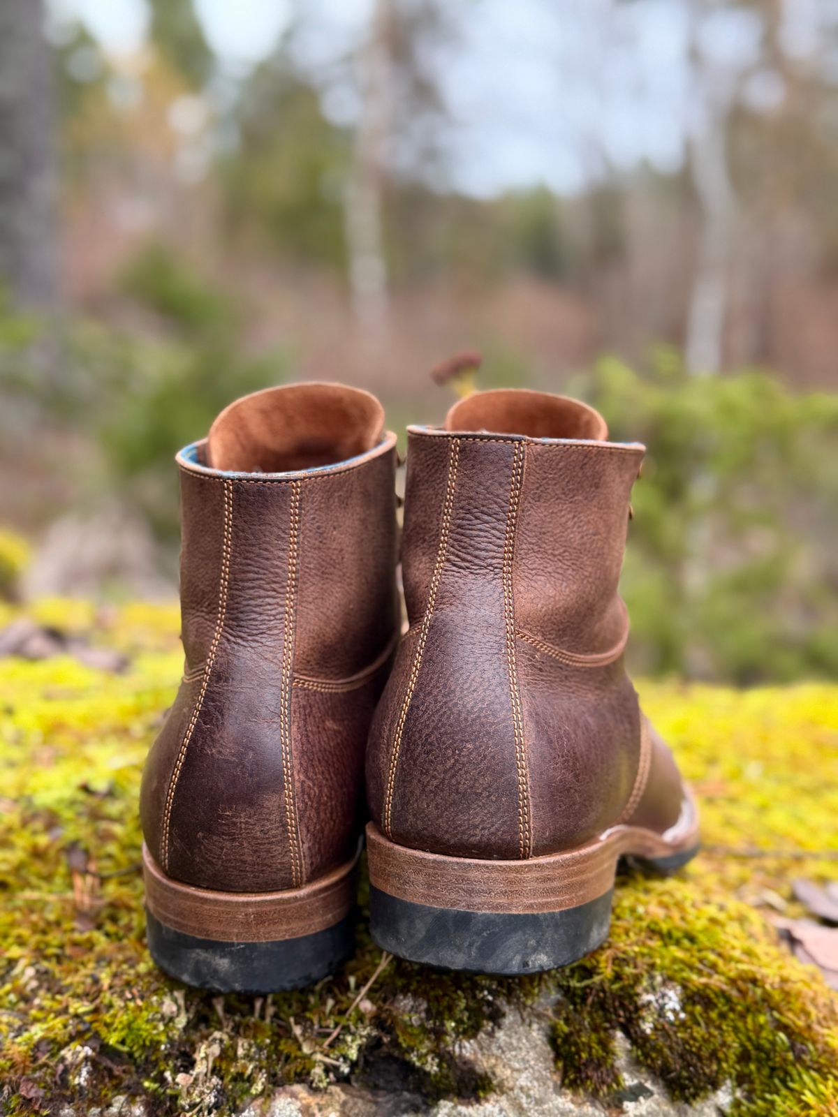 Photo by ostmo on November 2, 2025 of the Iron Boots x Østmo Type 1 in C.F. Stead Snuff Waxed Kudu.