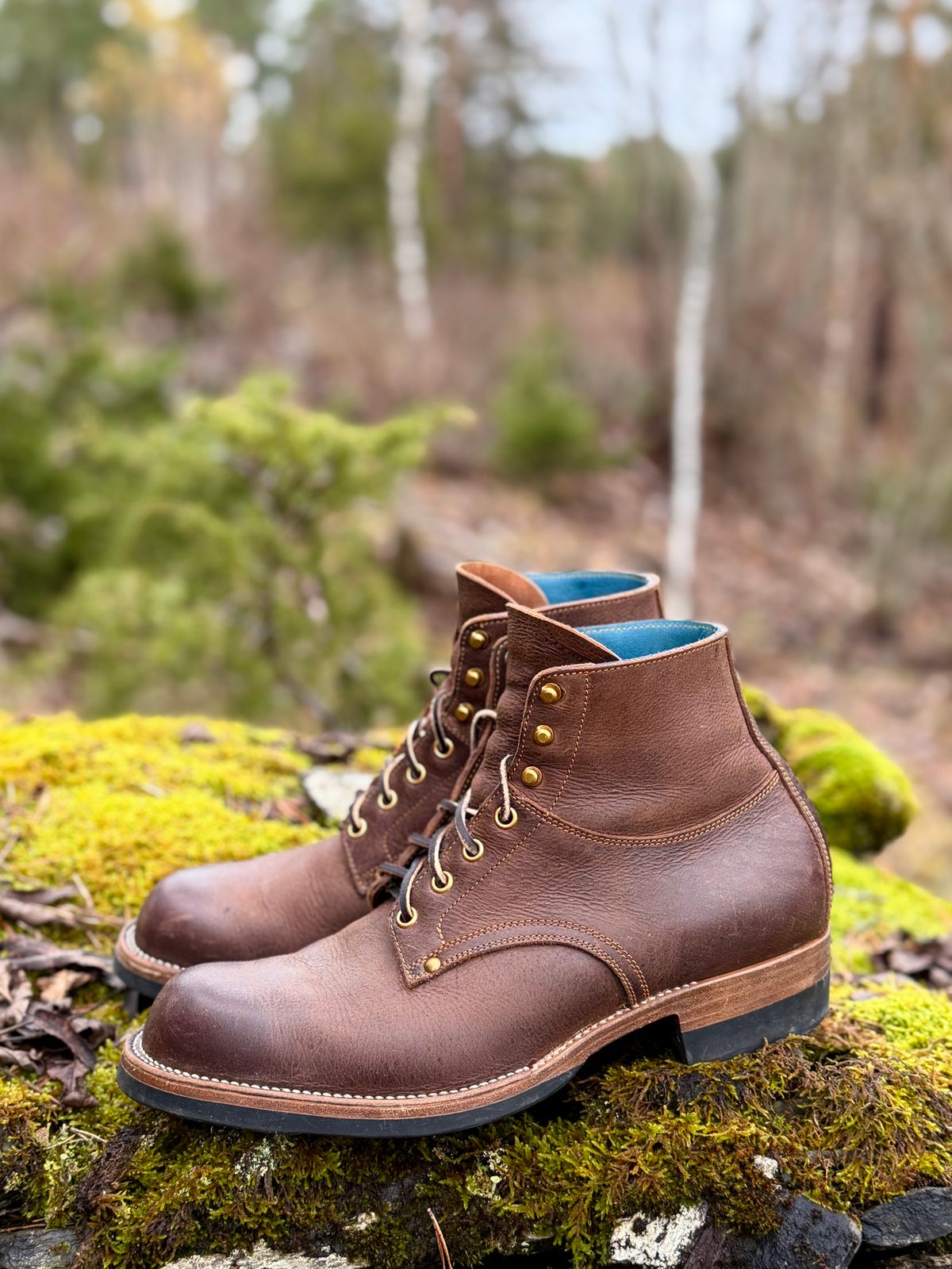 Photo by ostmo on November 2, 2025 of the Iron Boots x Østmo Type 1 in C.F. Stead Snuff Waxed Kudu.