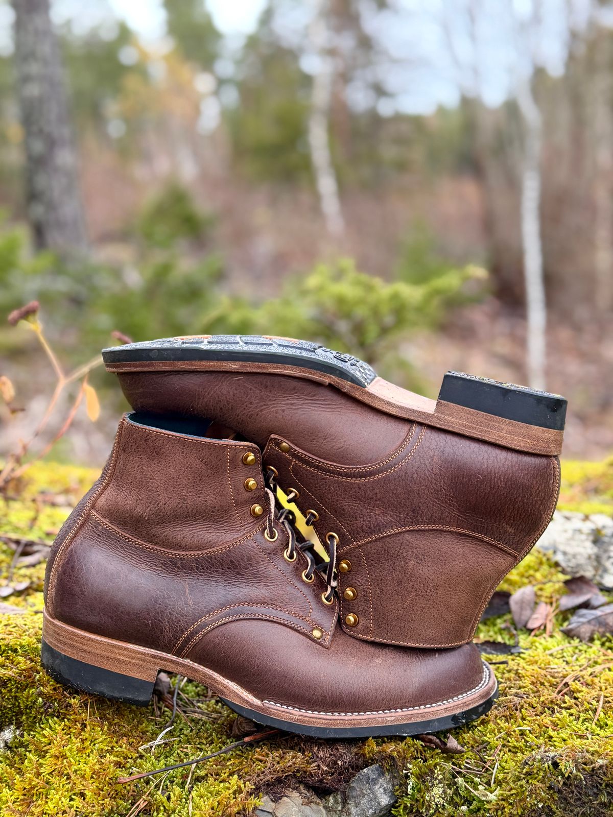 Photo by ostmo on November 2, 2025 of the Iron Boots x Østmo Type 1 in C.F. Stead Snuff Waxed Kudu.