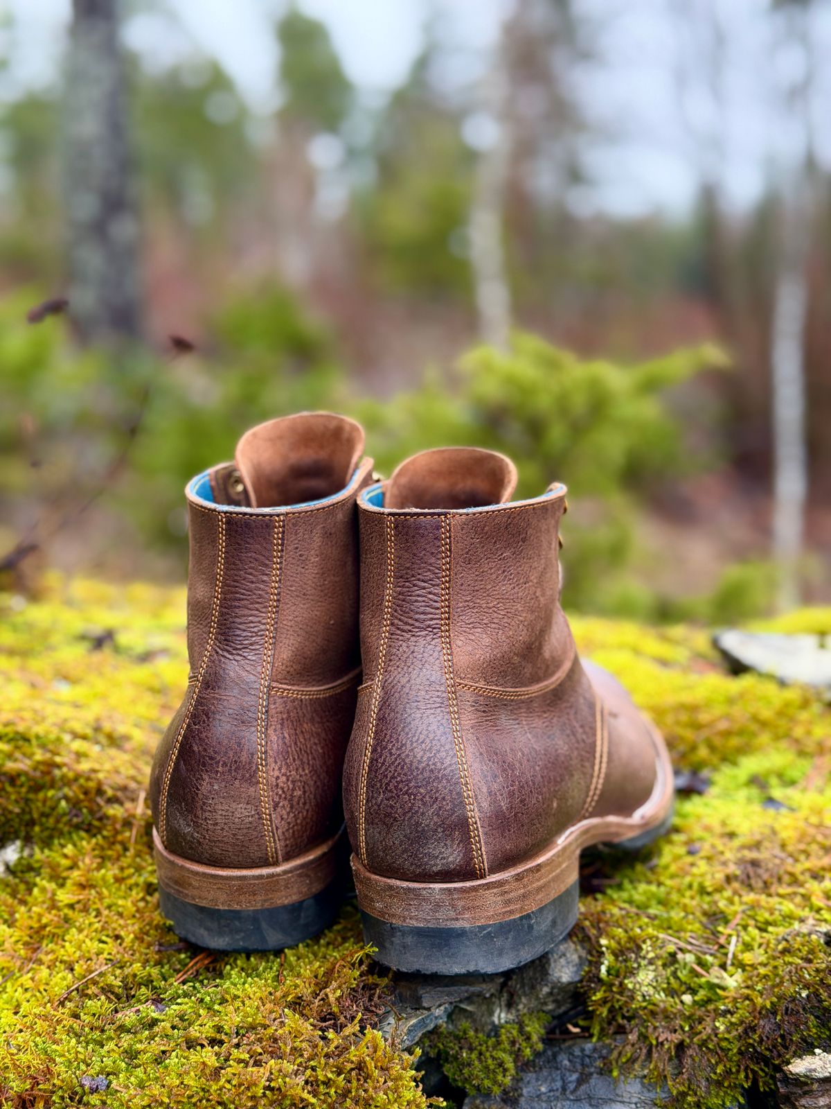 Photo by ostmo on December 5, 2025 of the Iron Boots x Østmo Type 1 in C.F. Stead Snuff Waxed Kudu.